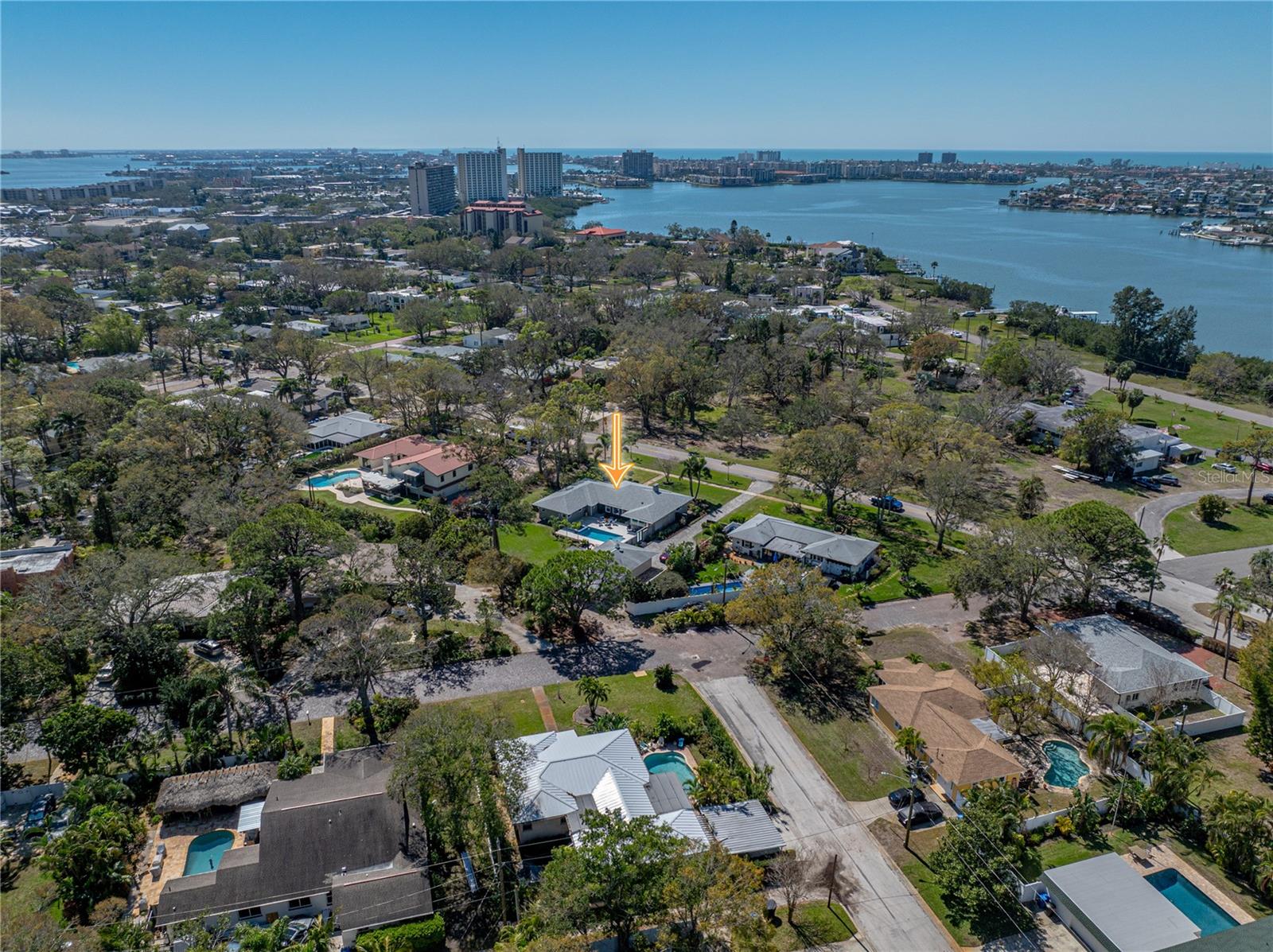 Historic Park Street location, with the intracoastal and beaches in the distance.