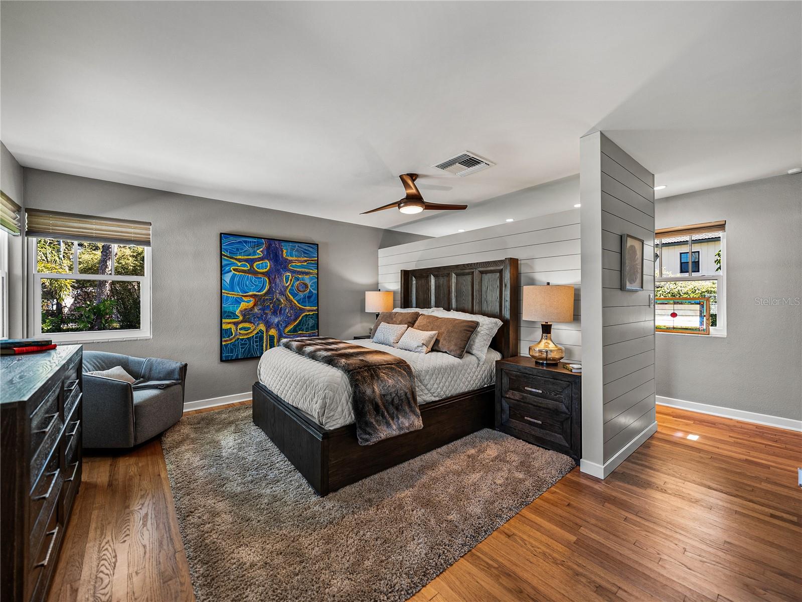 The primary suite boasts 3 separate closet areas - an absolute dream for storage and organization.