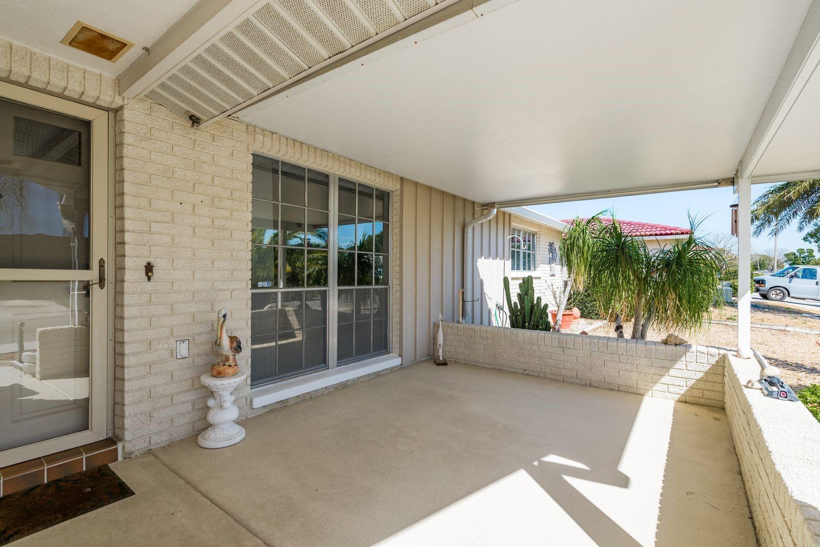 Covered front porch.