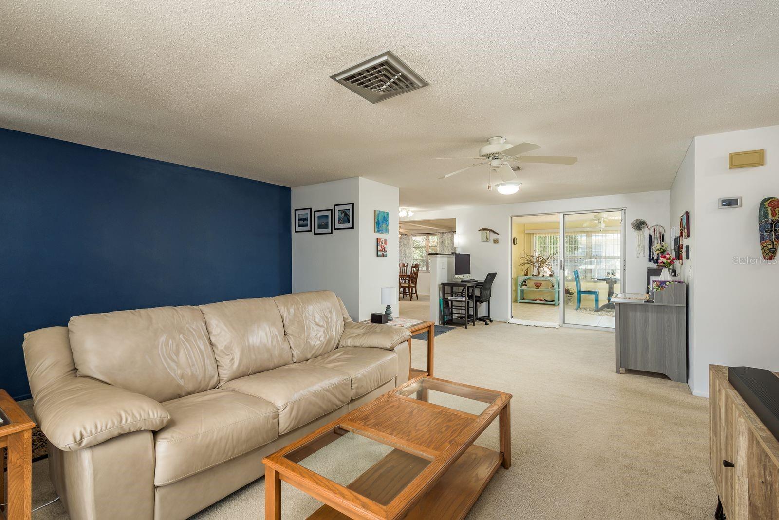 Spacious living/dining room.