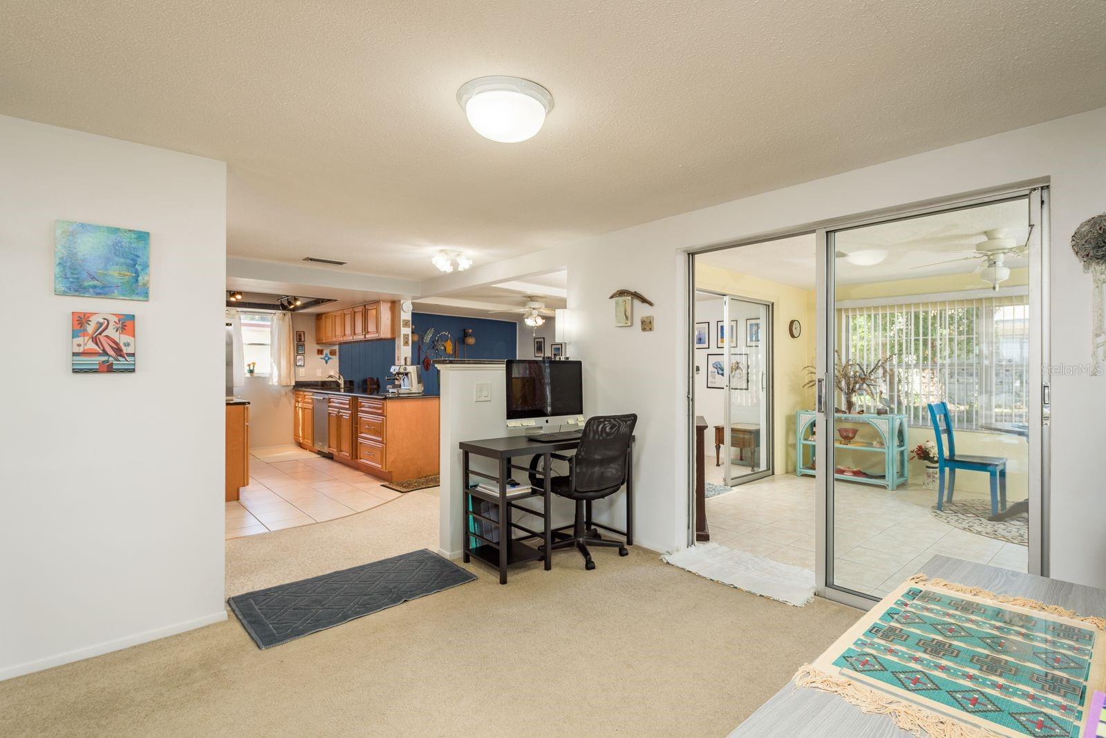 Dining area convenient to the kitchen.