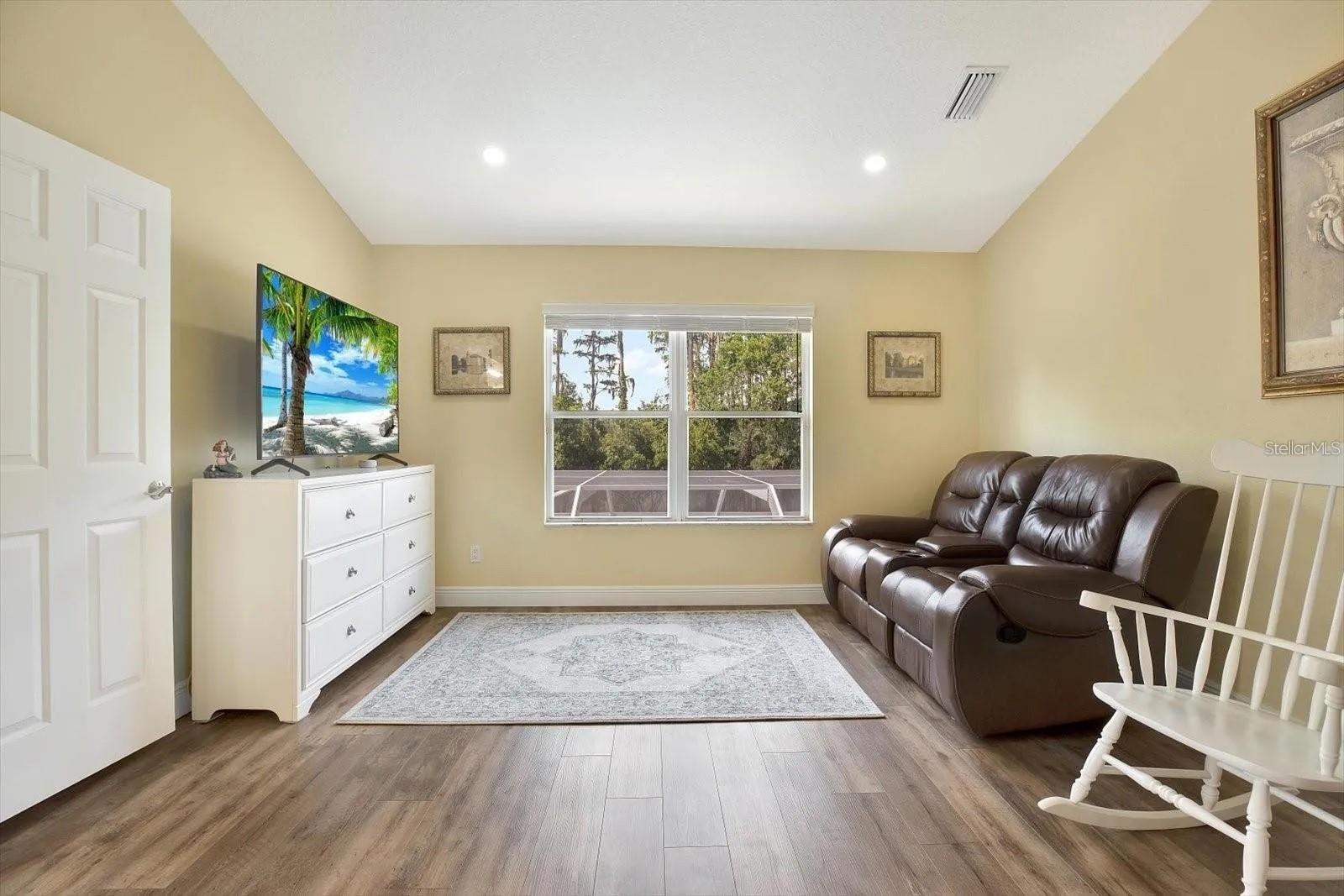 Master bedroom overlooking conservation area