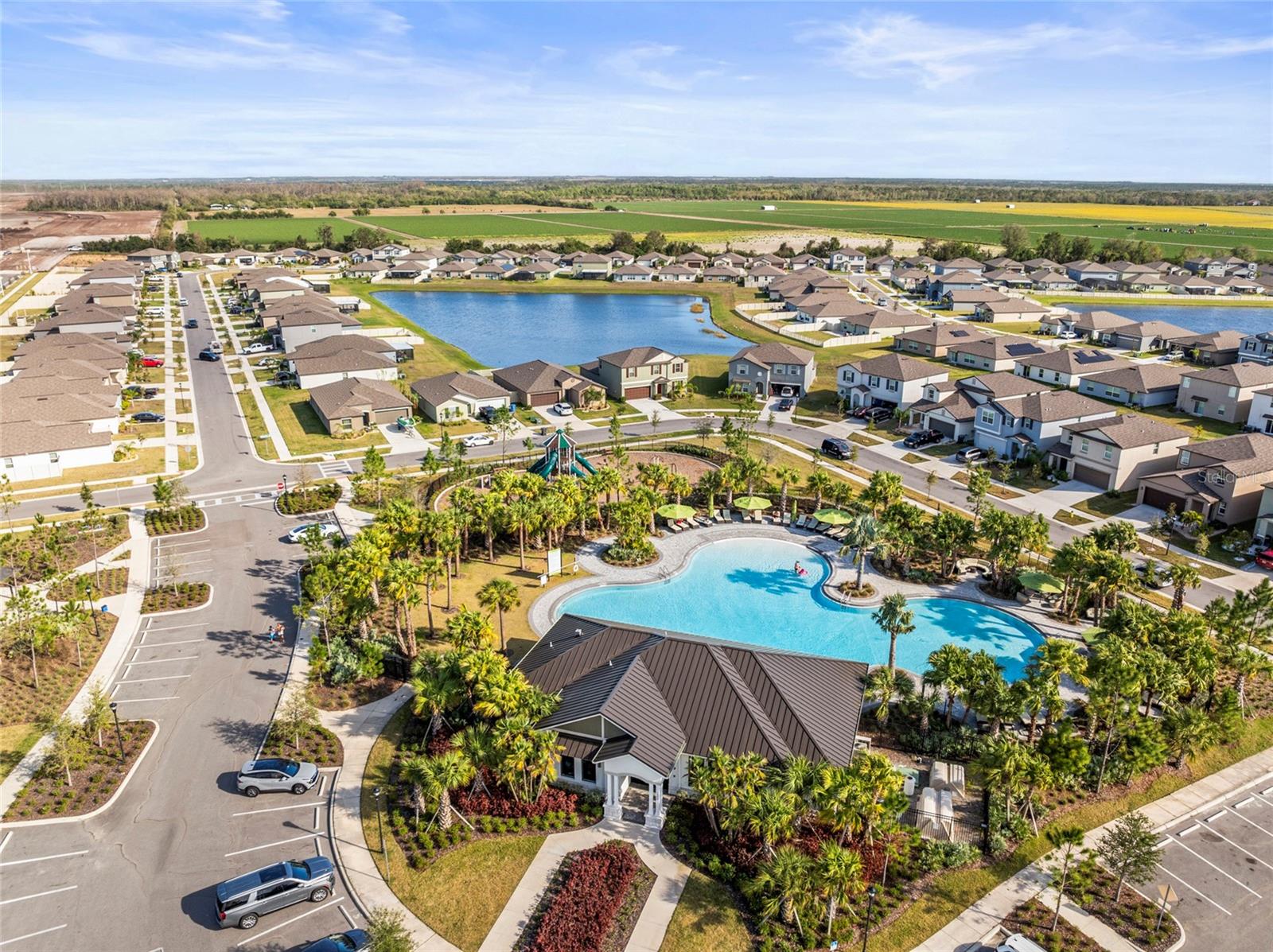 Bird's eye view of the amenities