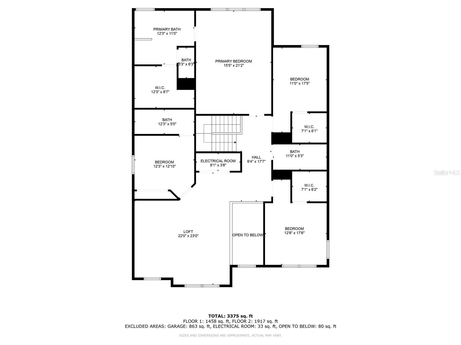 Floor plan, second floor