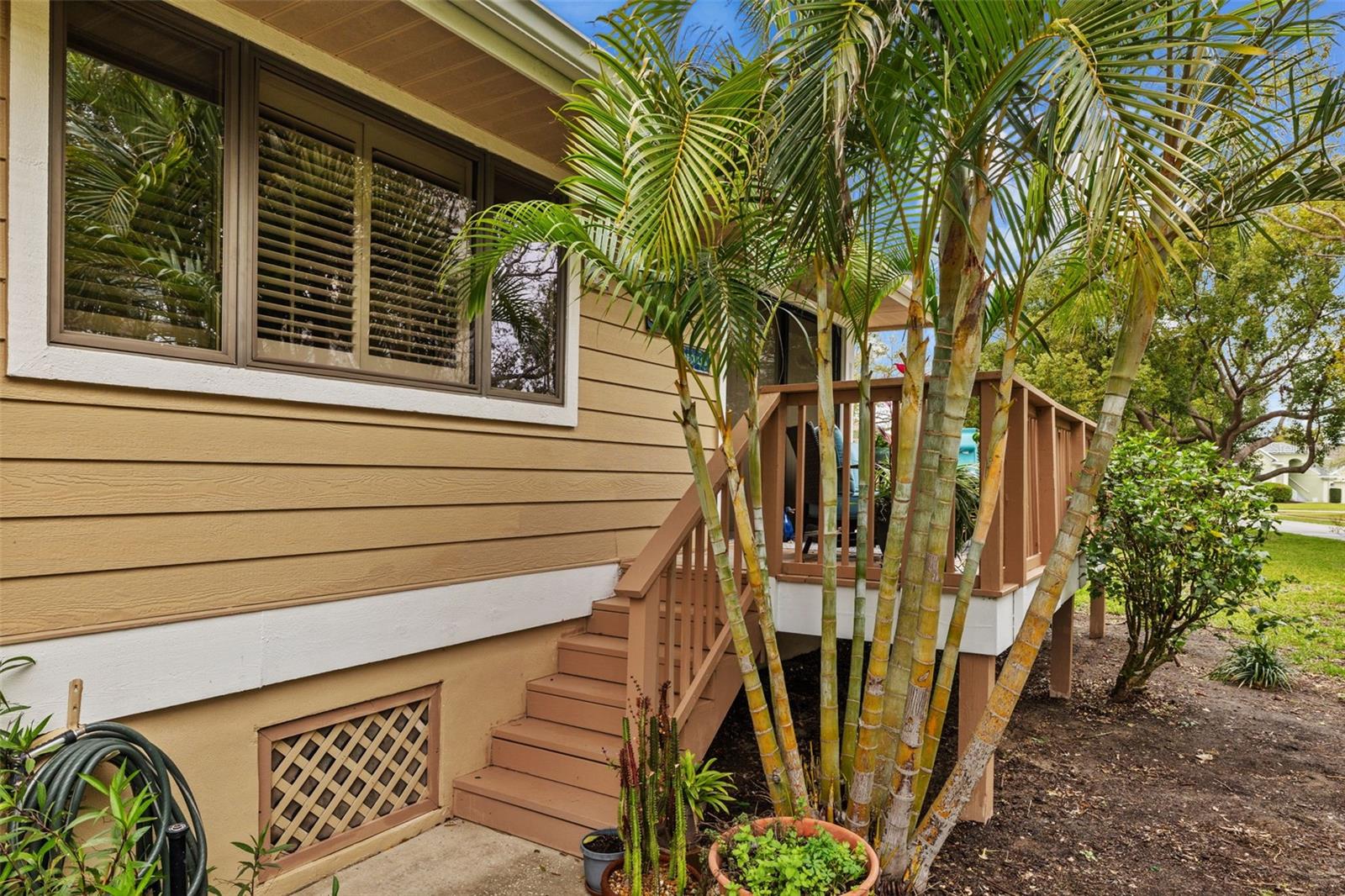 BACK VIEW OF DECK AND STAIRS