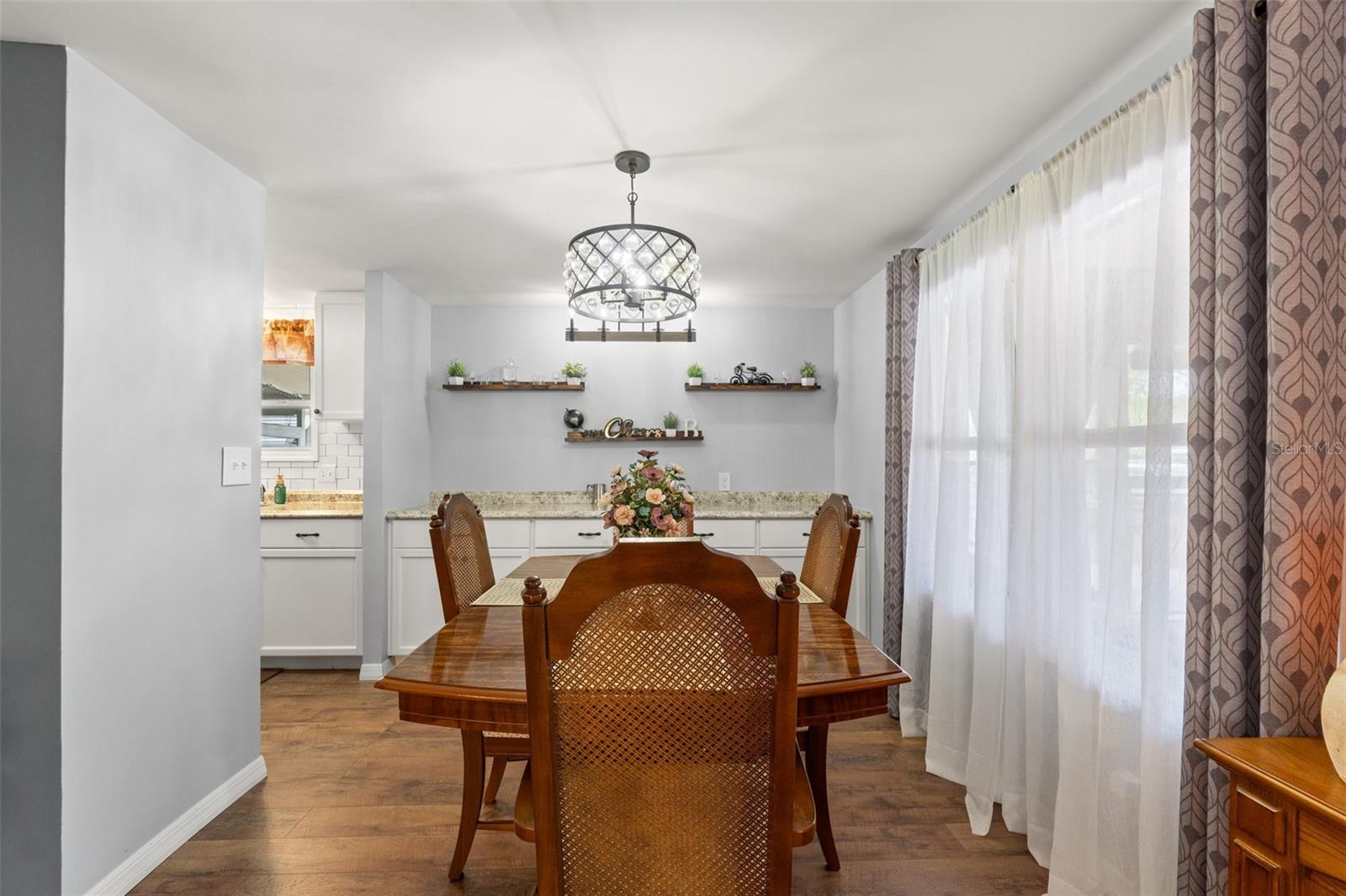 Formal Dining Room - built in shelving & cabinets