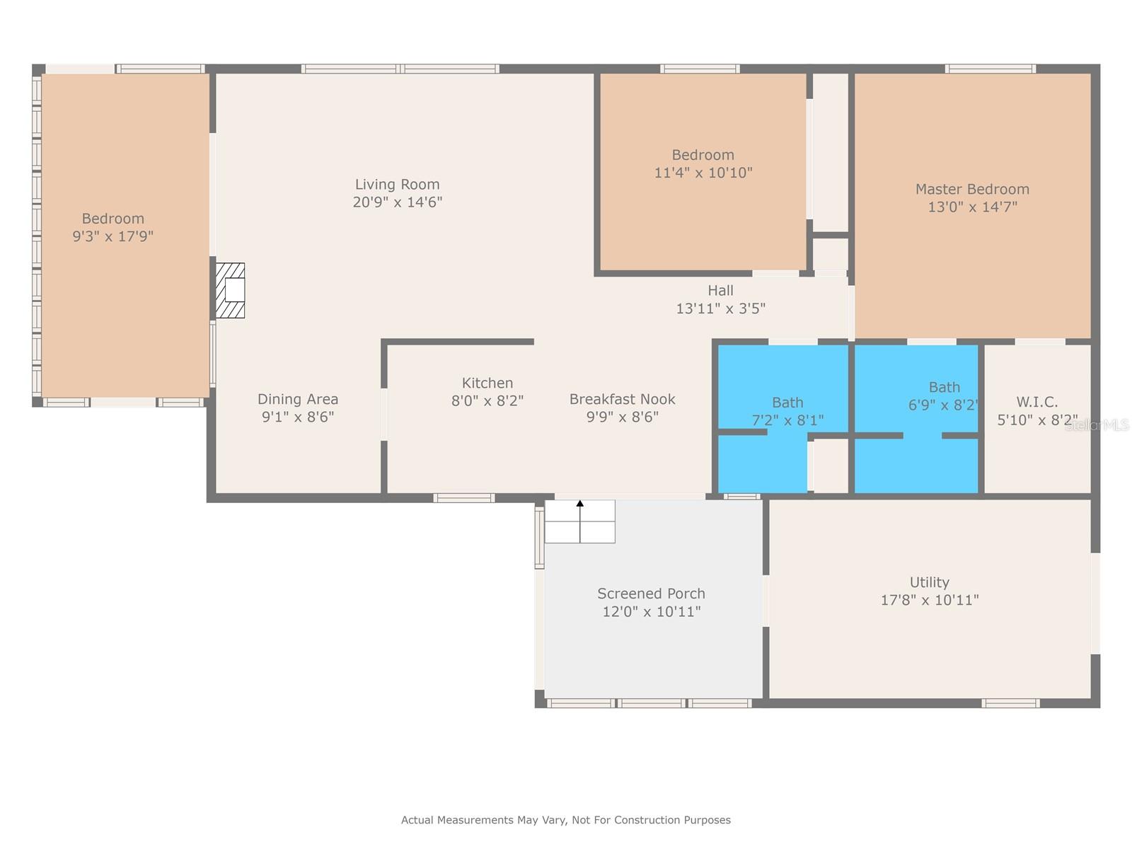 Floor Plan - Note Florida Room is labeled as a bedroom