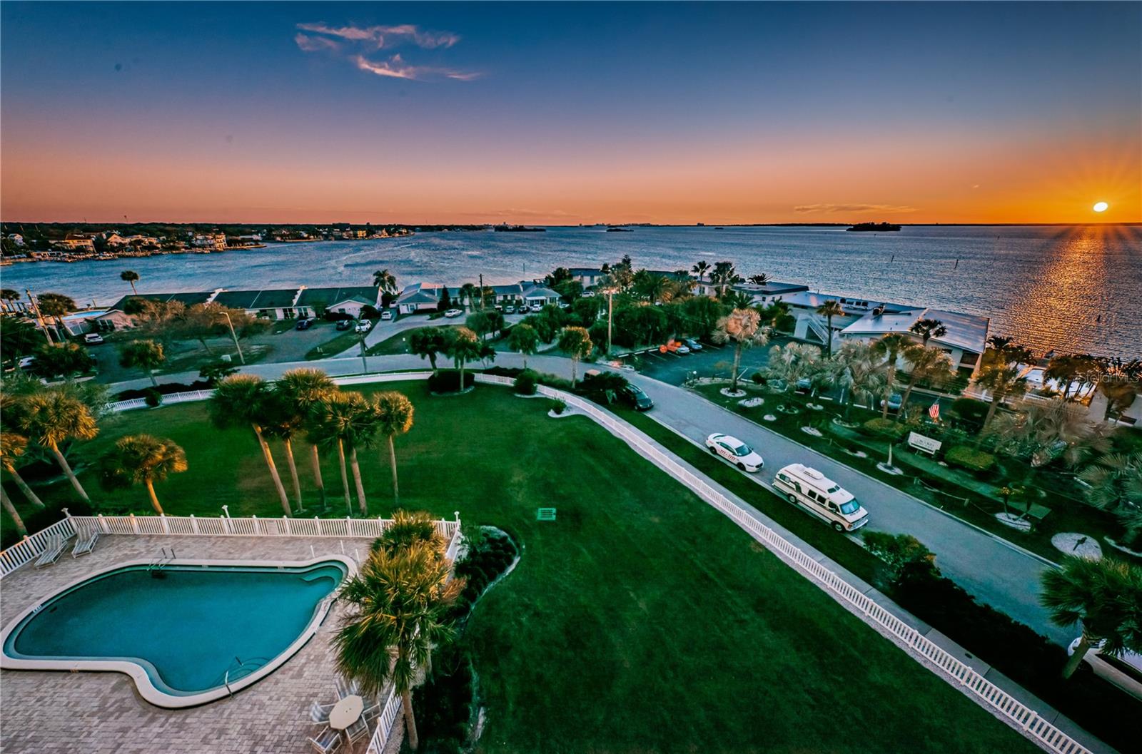 Aerial view of pool and surrounding area from your balcony!