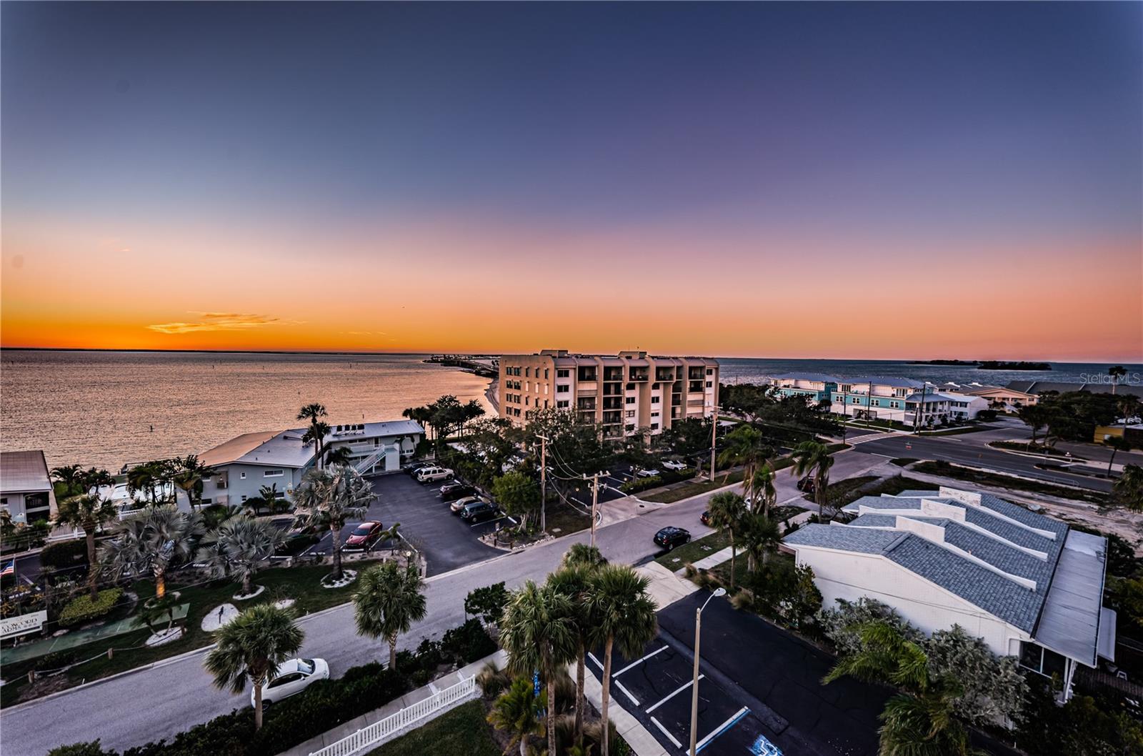 The entire panoramic view of Marina Tower and intercoastal and passage out to the Gulf of Mexico.