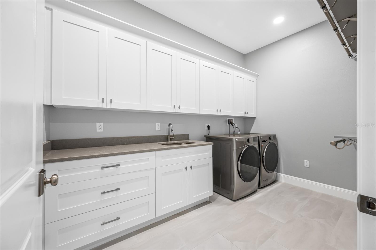 Thoughtfully spacious laundry room