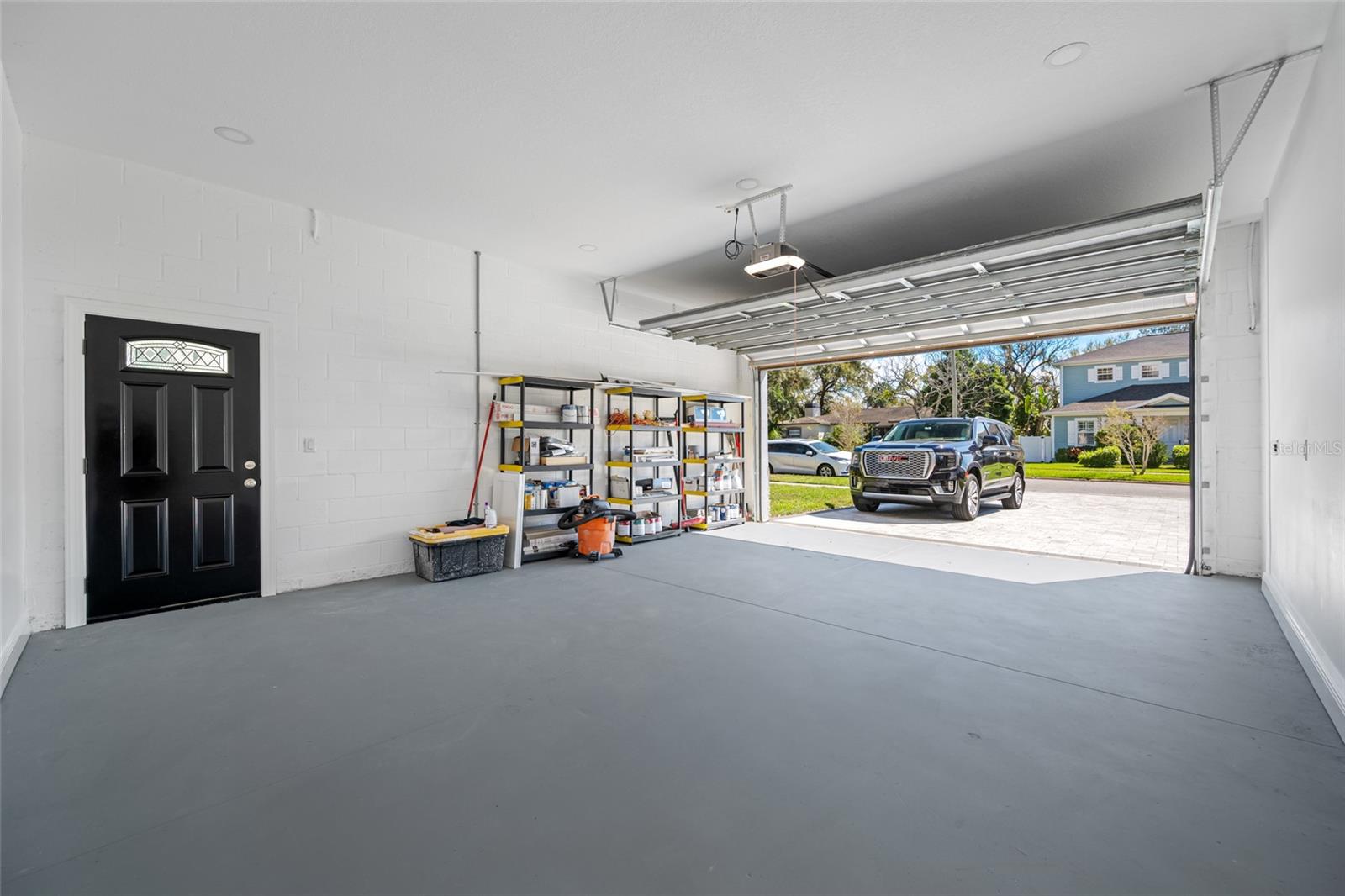 Oversized, clean garage