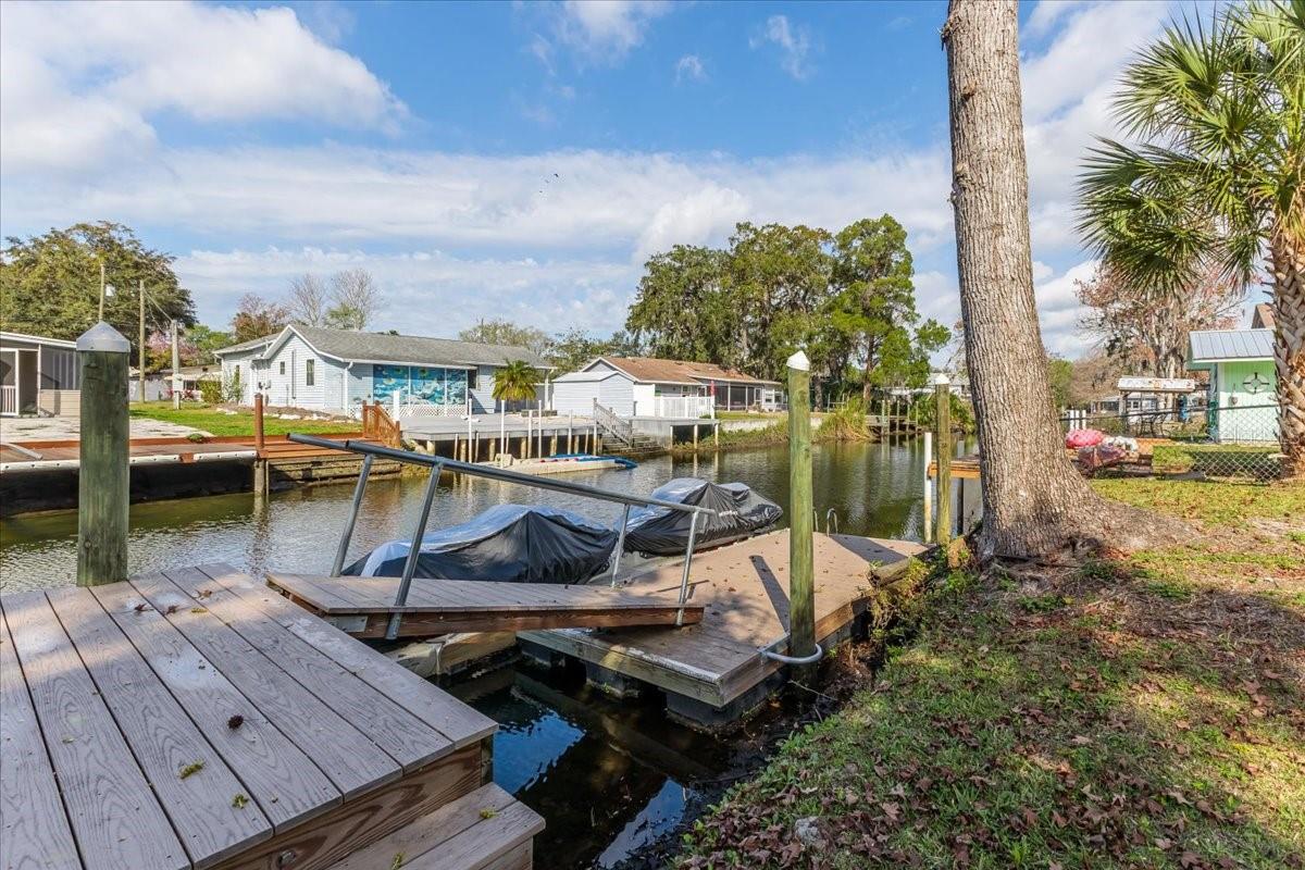Stationary Dock / Deck with Gangway to Floating Dock