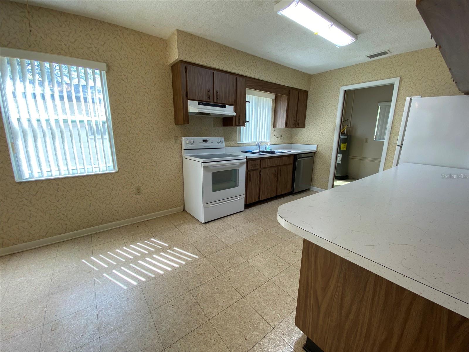 Dining room and kitchen