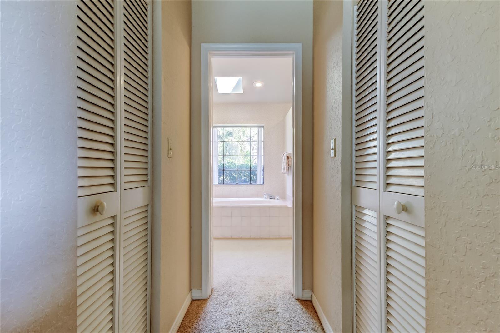 Double walk-in closets