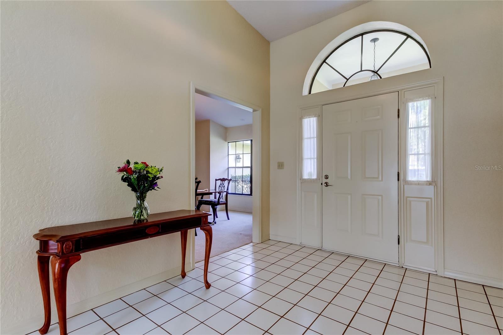 Front foyer with coat closet