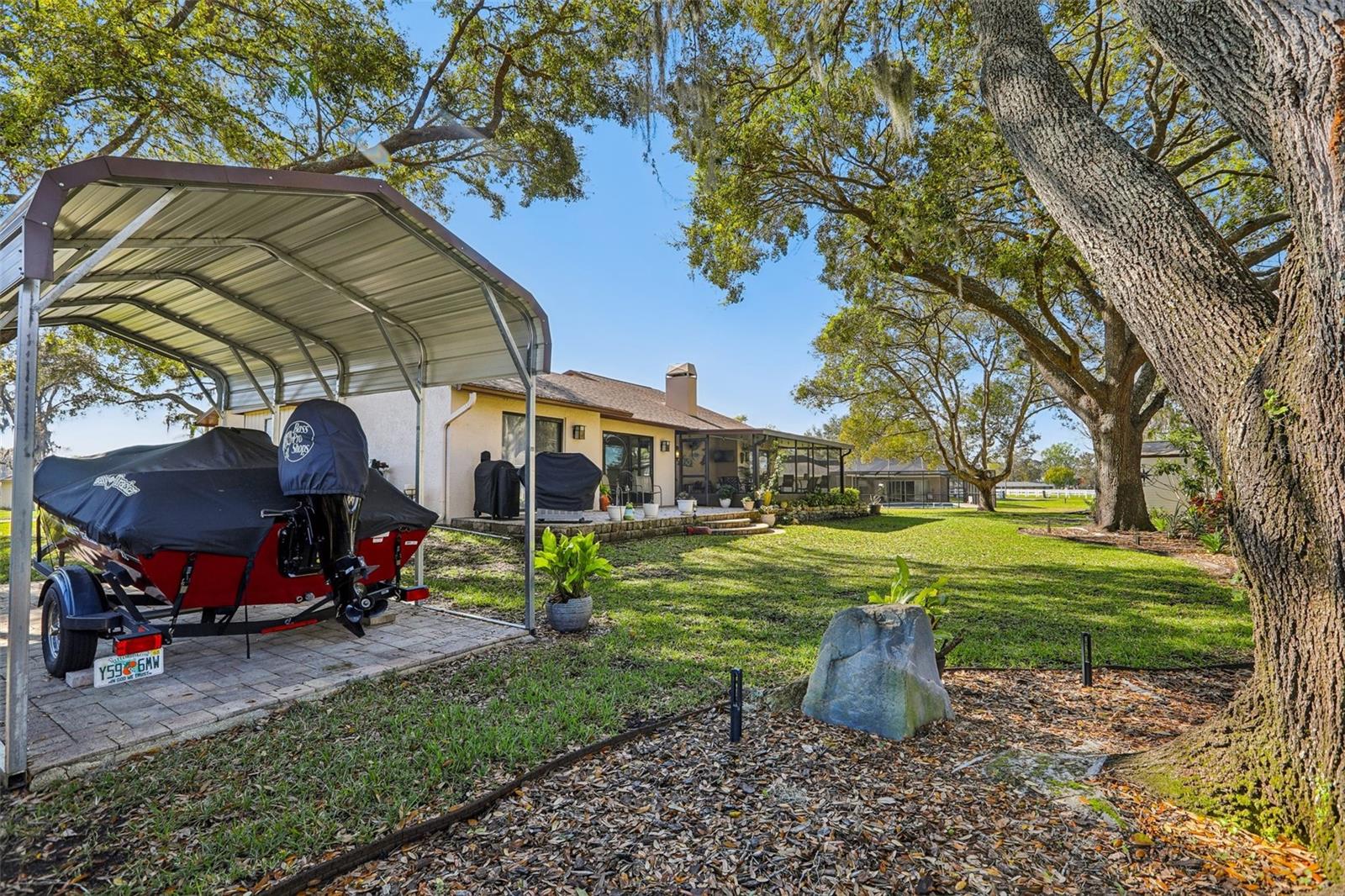 Pavered carport