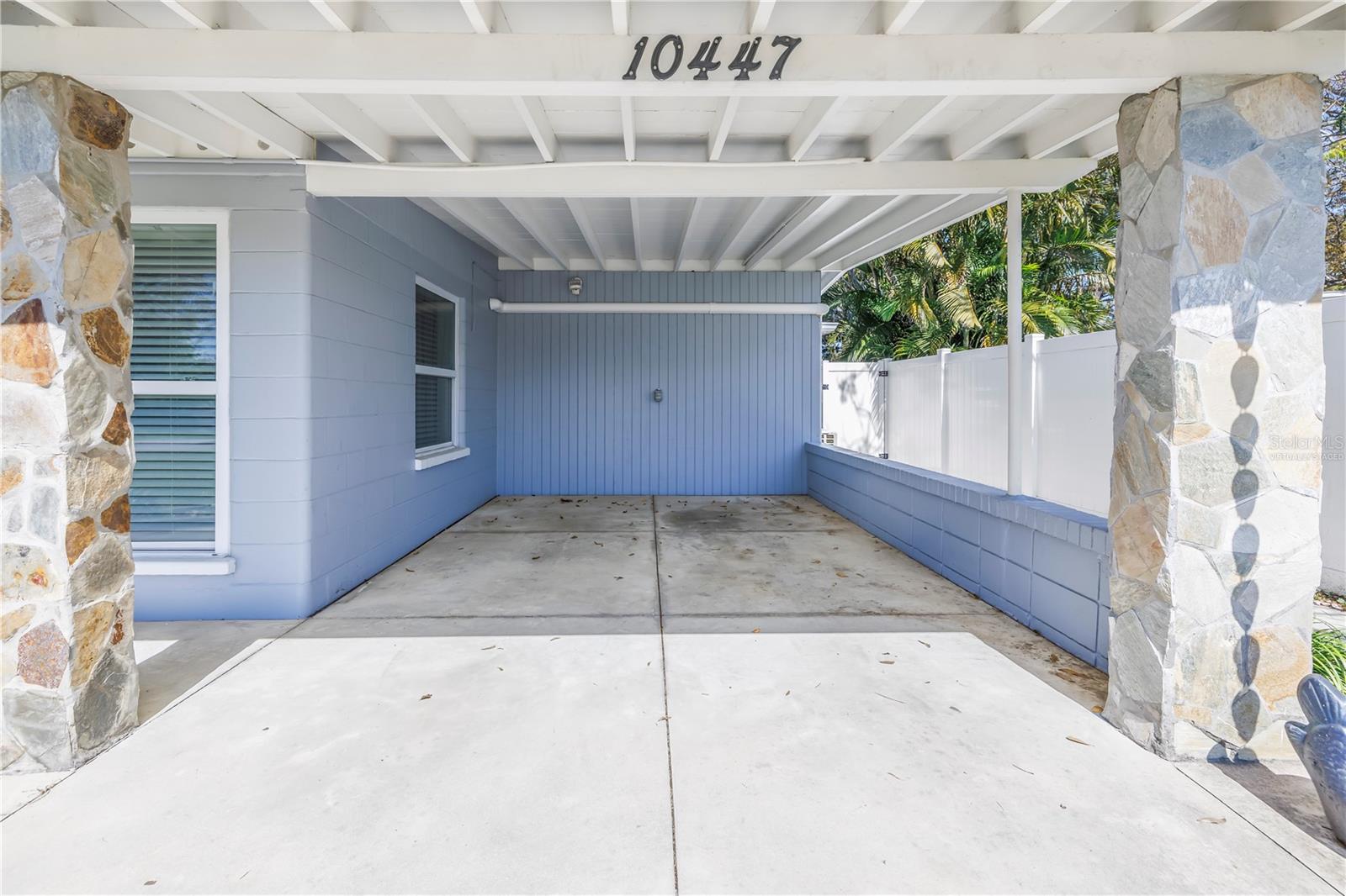 Convenient carport parking.