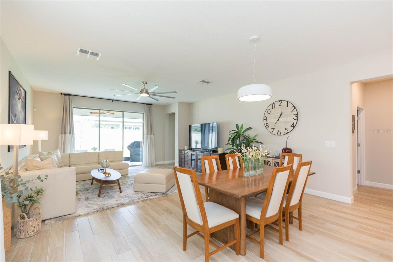 Living room and Dining room