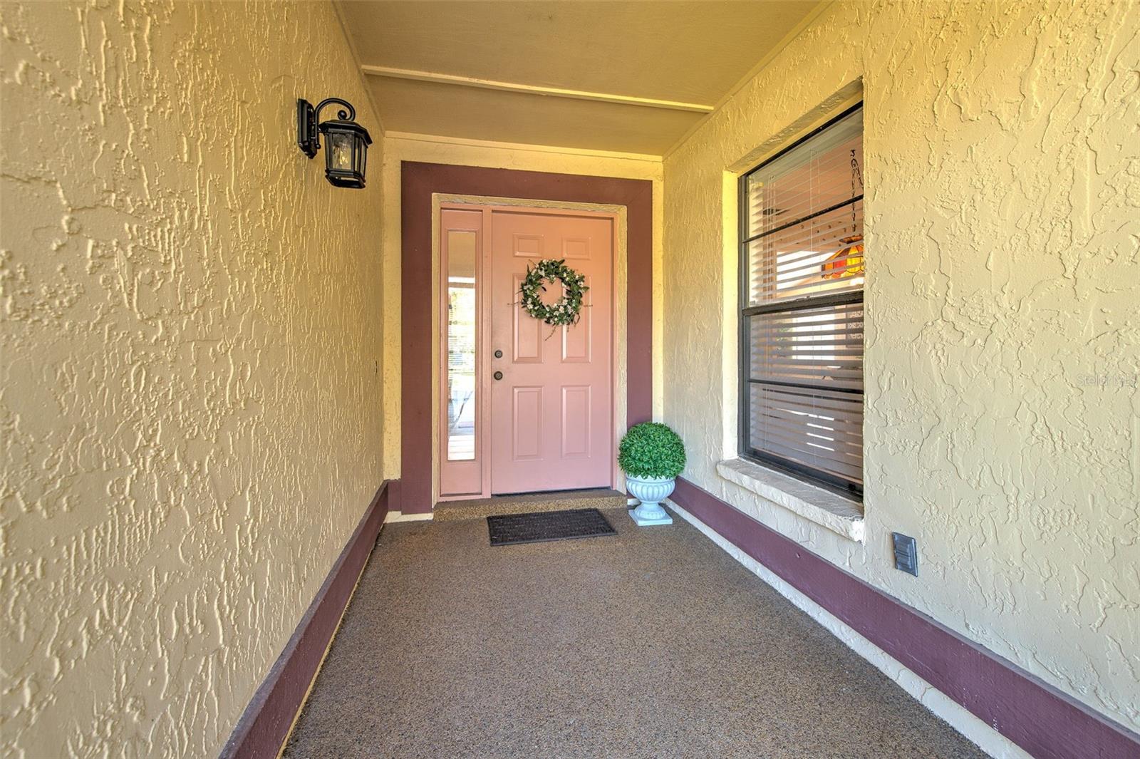 Large, covered entryway