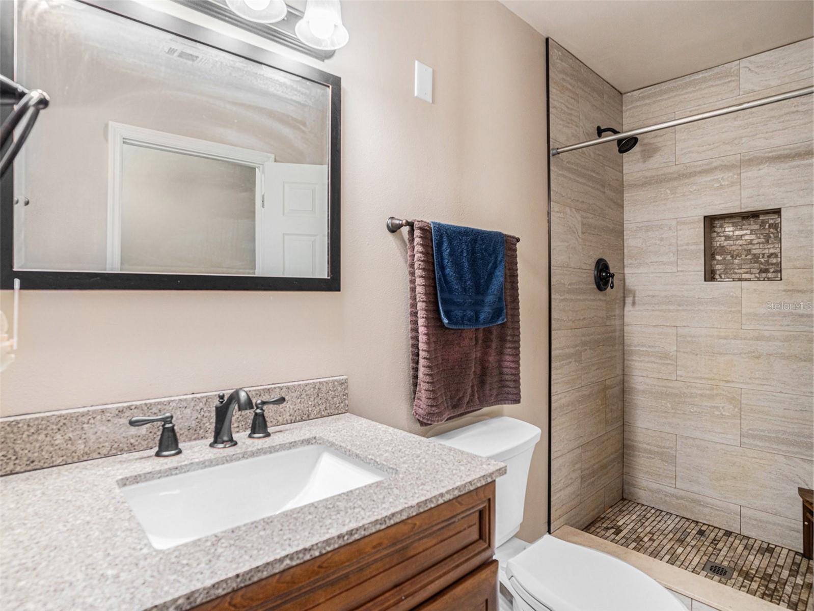 Bathroom #2, Granet Countertops.