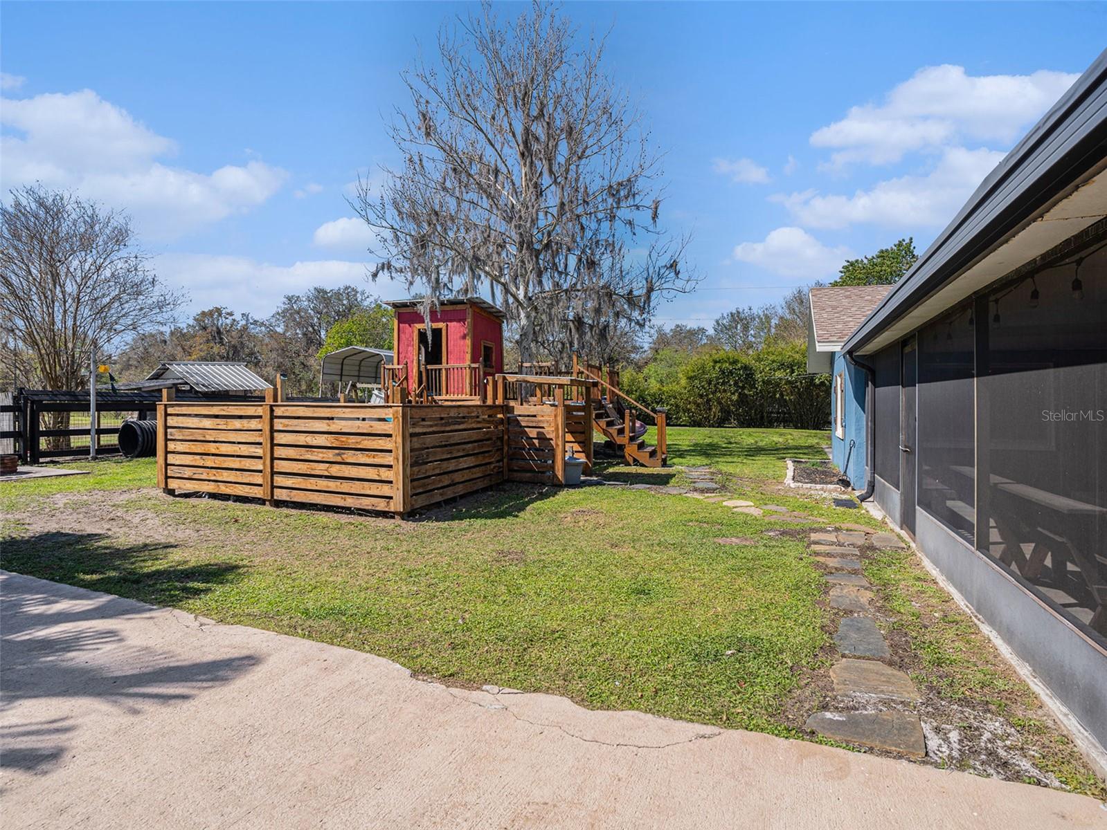 Above Ground Pool, Deck and Playset