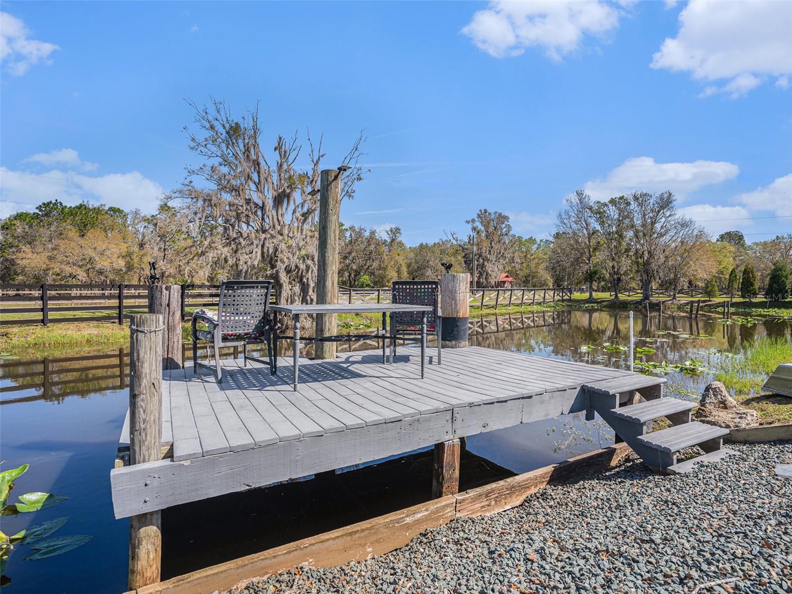 Open Dock with Solar Lights