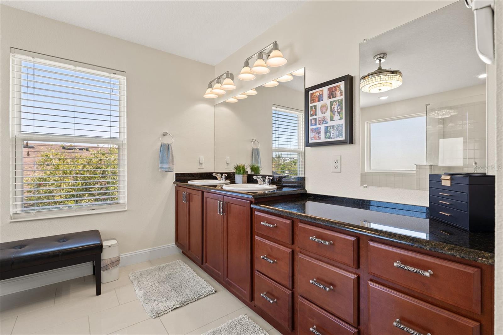 Primary Bathroom - Double sinks with large vanity area