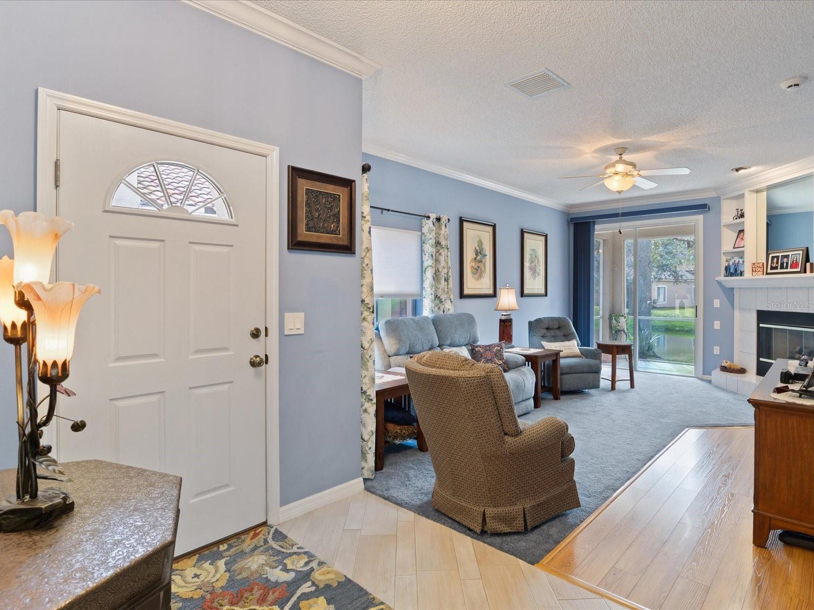 Living room and front door