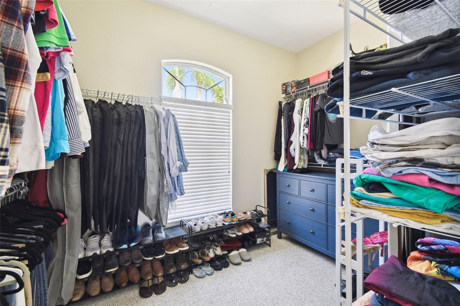 Spacious walk in closet