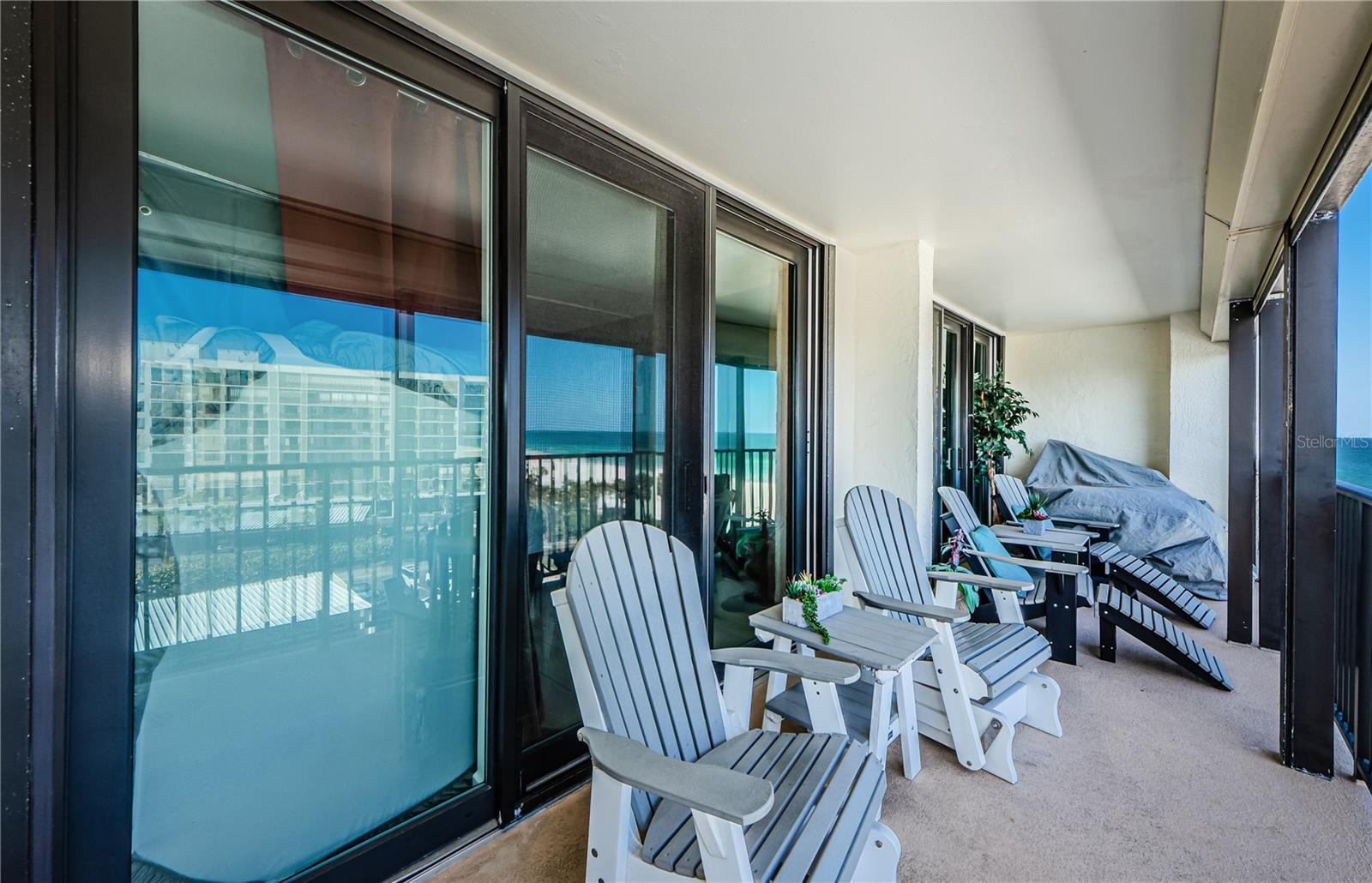 Enjoy this spacious balcony with the expansive views!