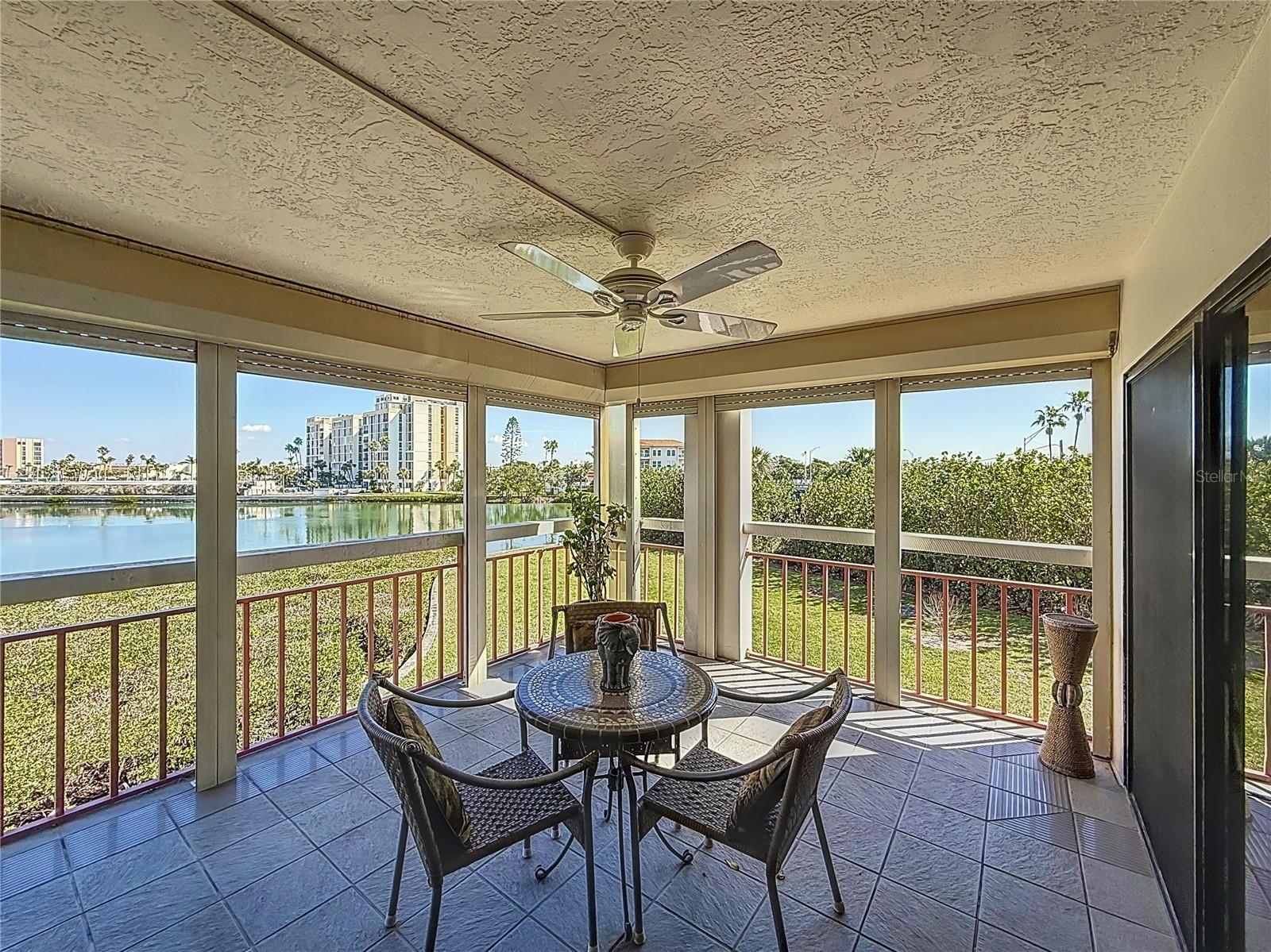 The patio has so much space and would be great for entertaining or just to relax.