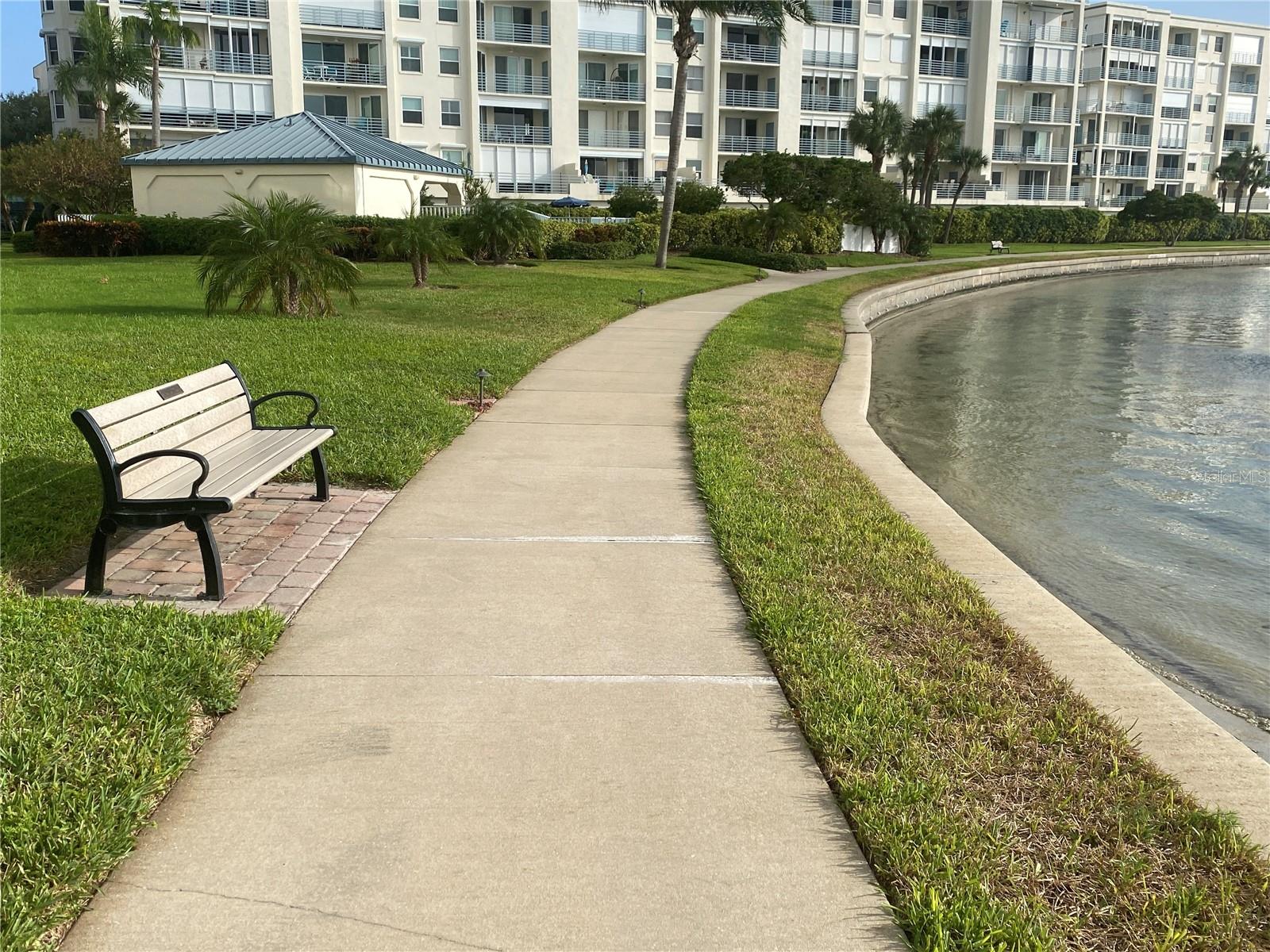 Harbourside has a 1.5 mile walking trail along the water