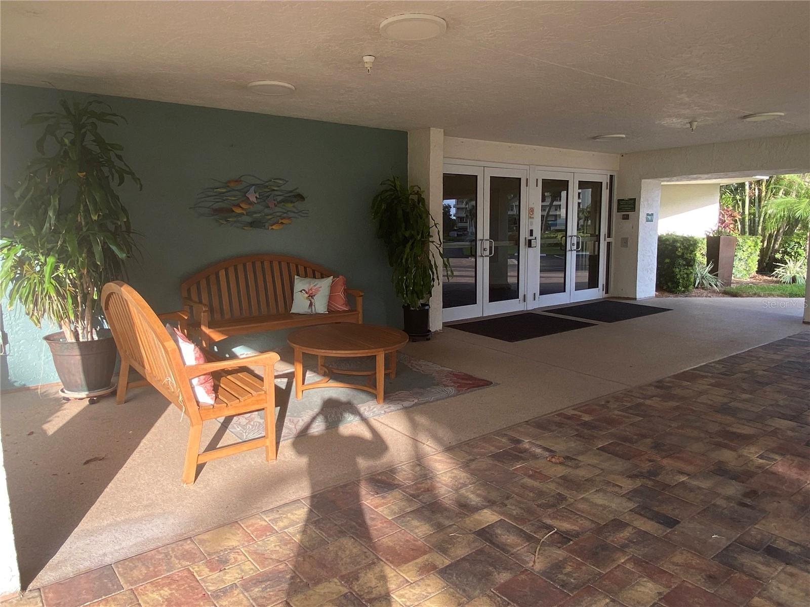 Entrance into the clubhouse