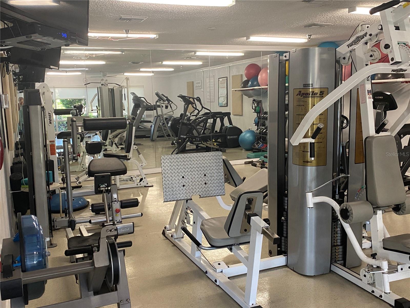 Fitness machines in the clubhouse