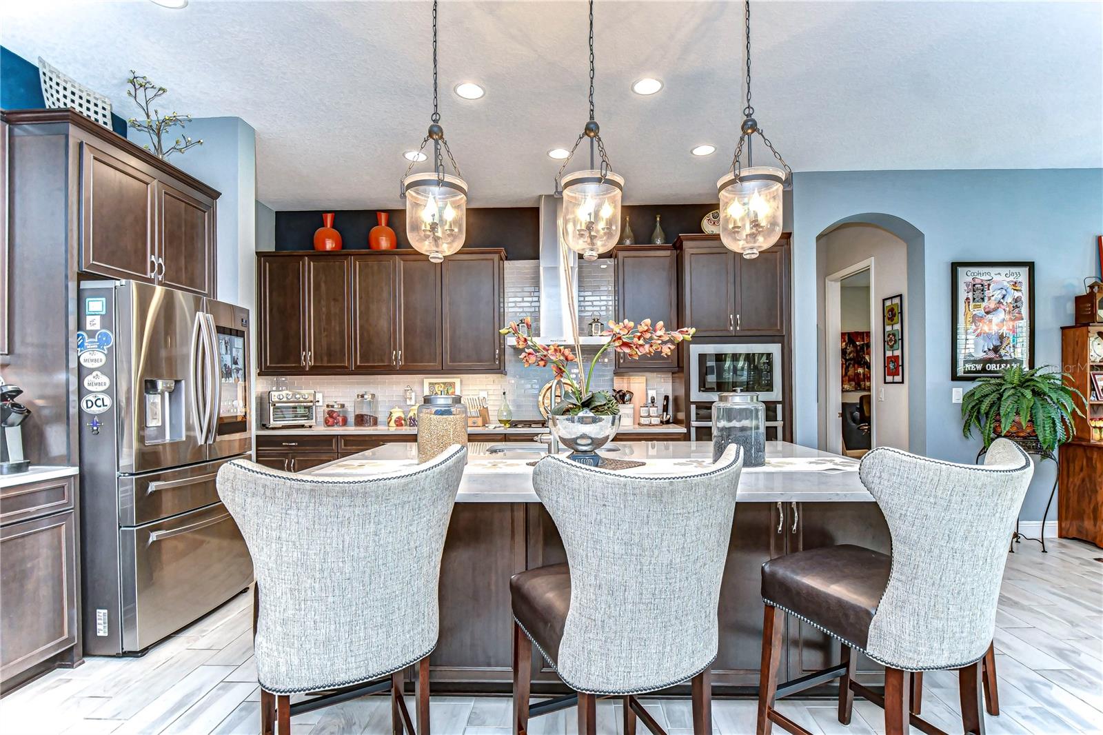 Savor the elegance of this sophisticated kitchen