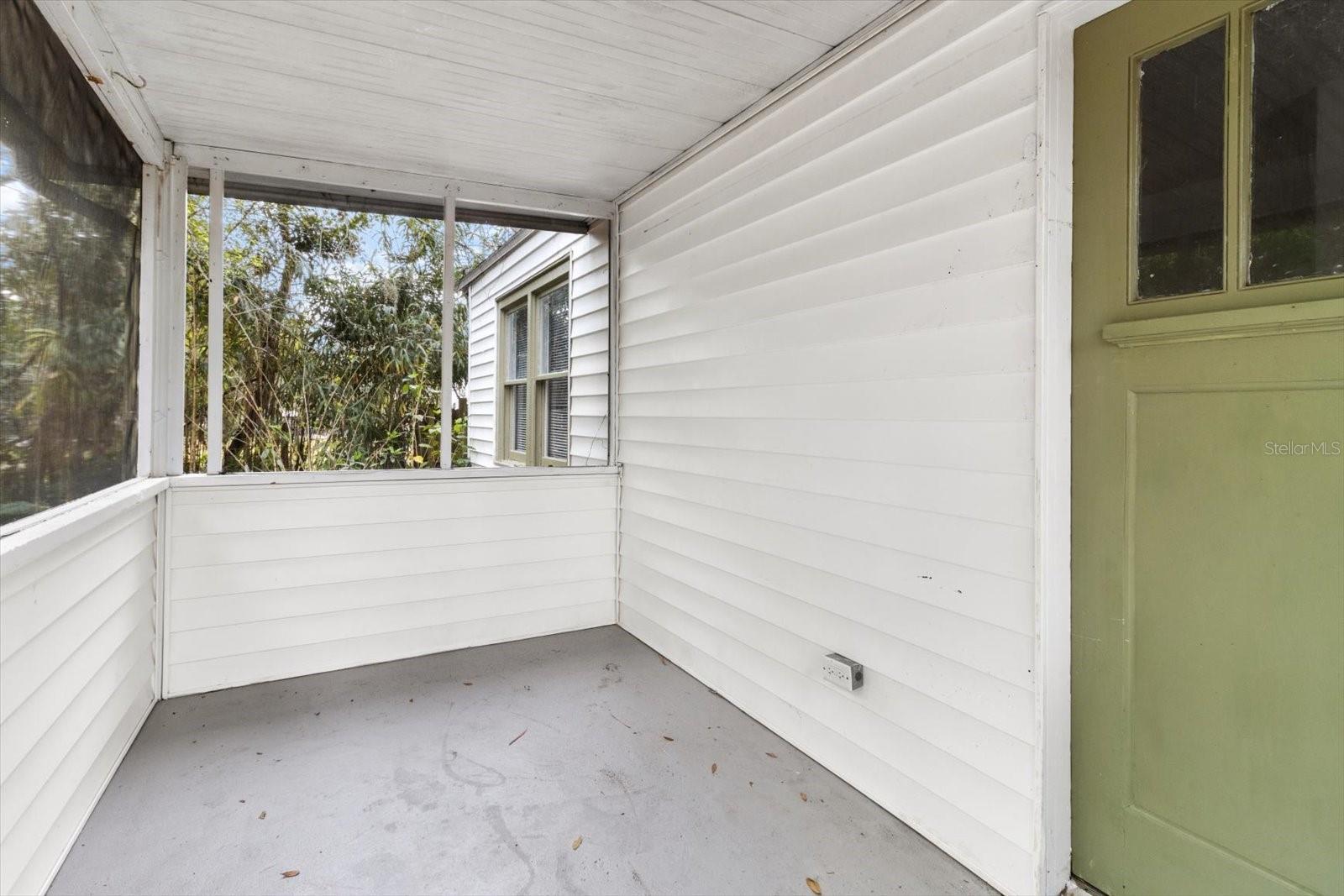 Covered & Enclosed Front Porch