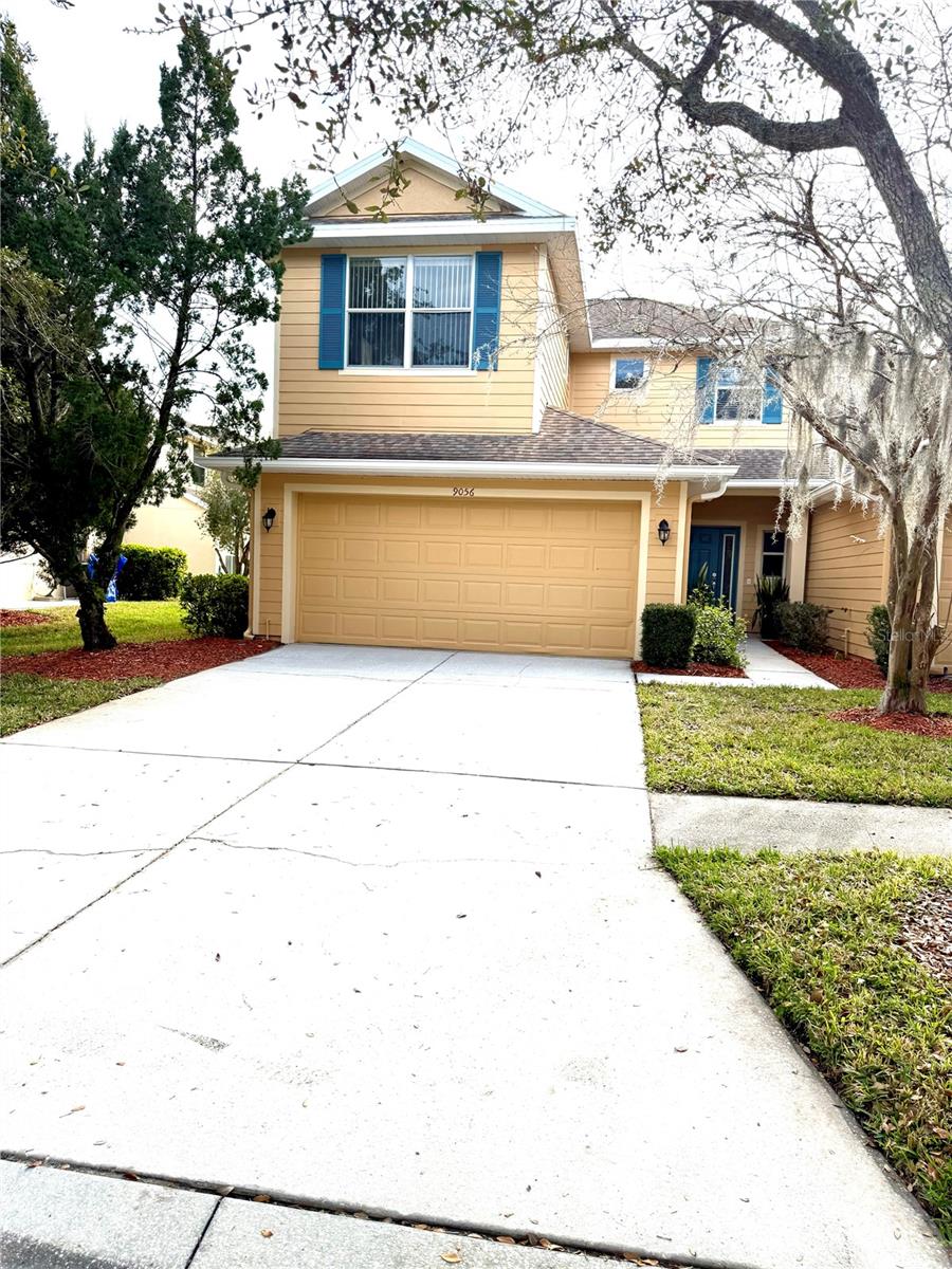 2 Car Garage with Long Driveway