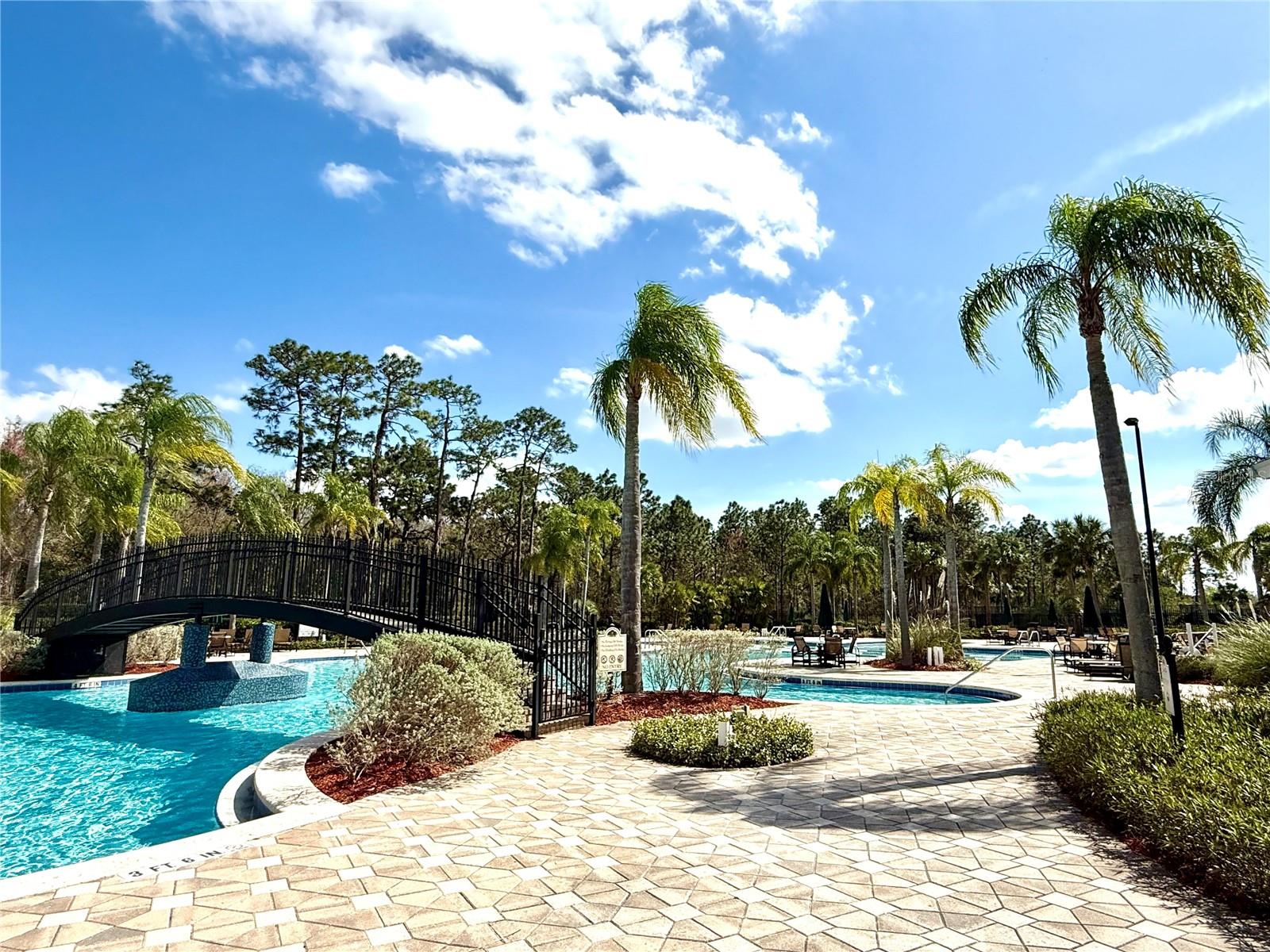 Beautiful Community Pool Deck and rest areas