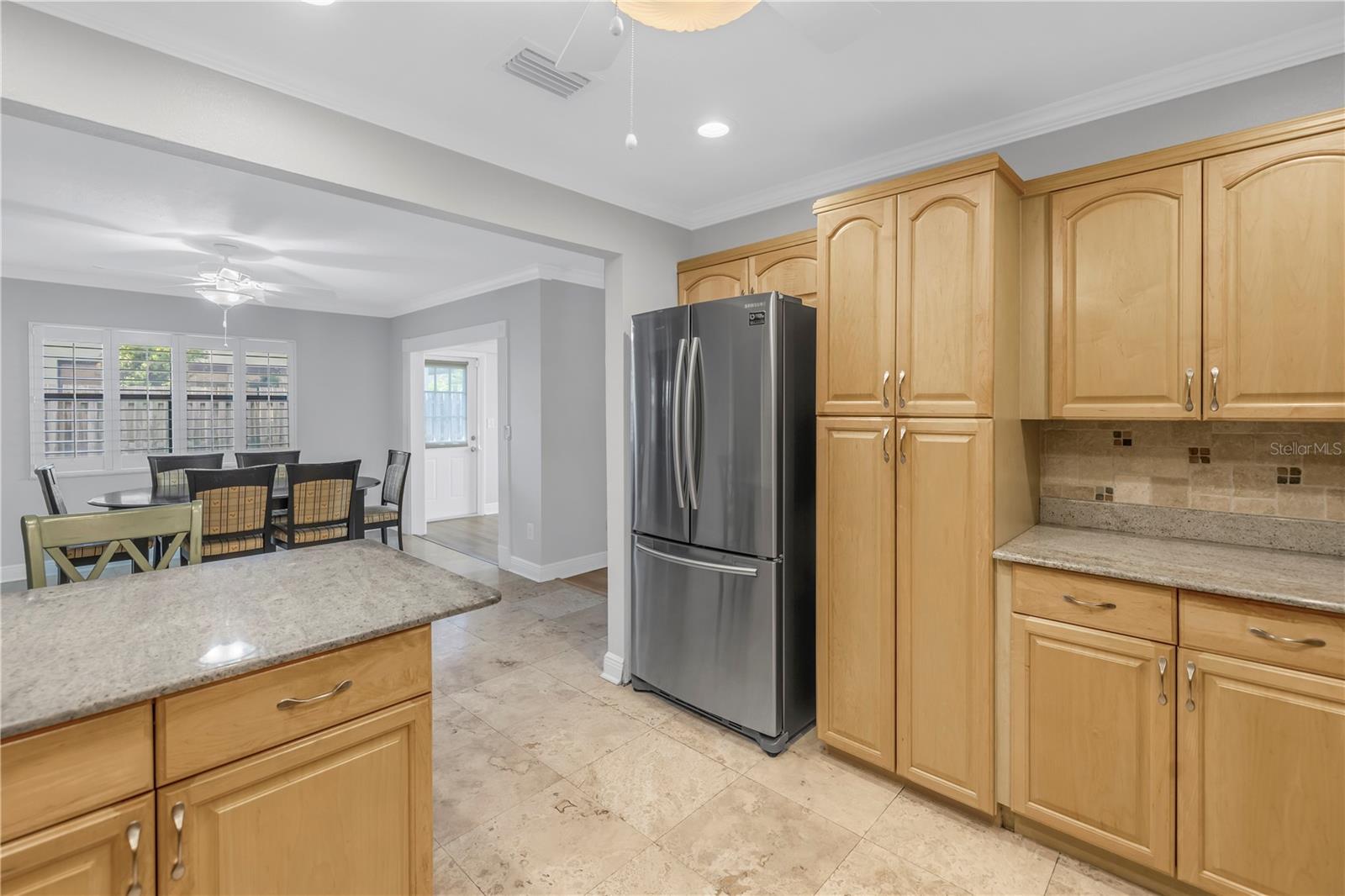 Kitchen Open To Eating Area