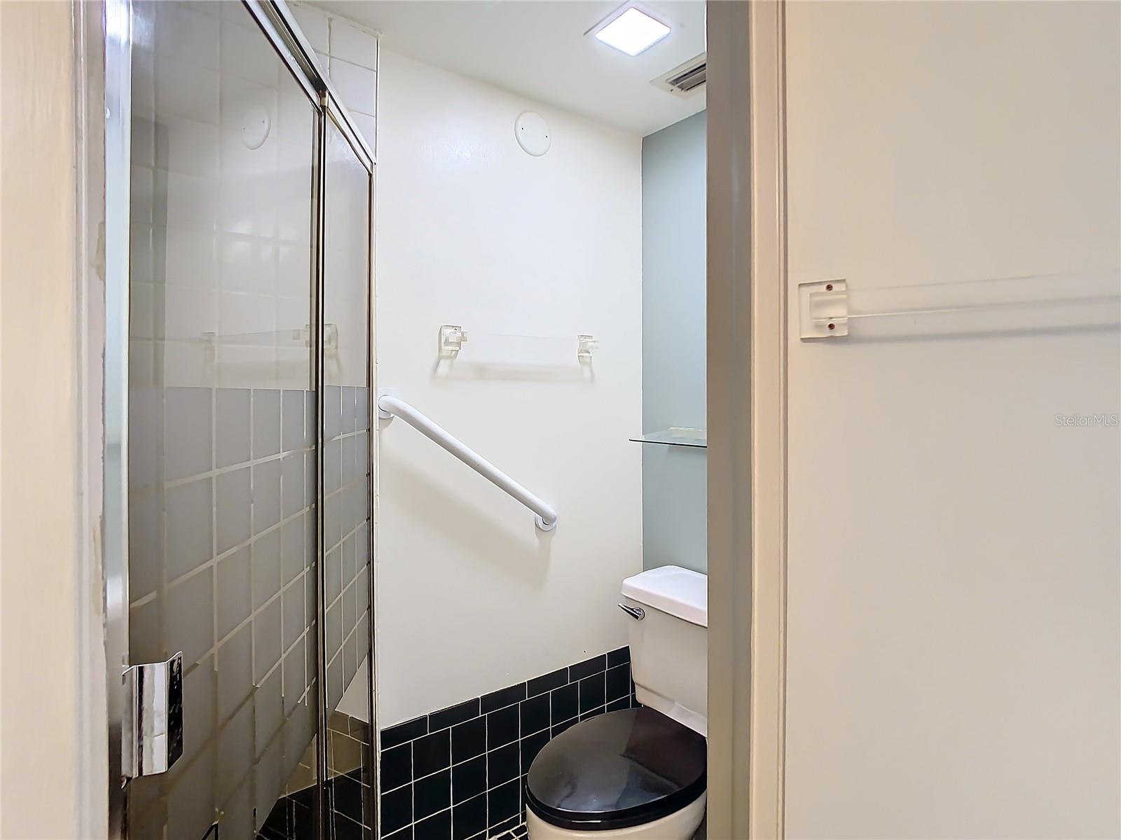 Primary ensuite shower and toilet