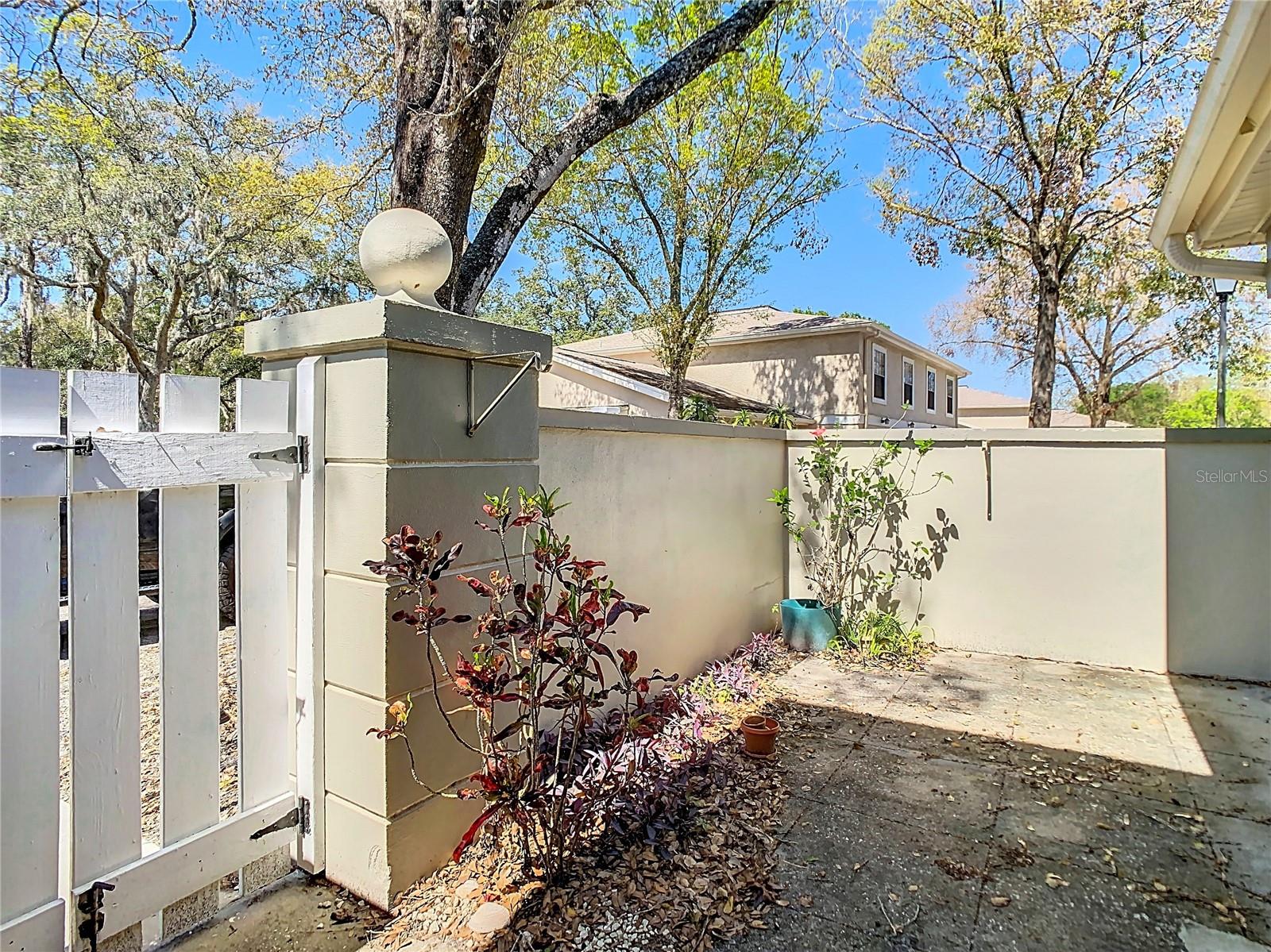 Courtyard view from gate