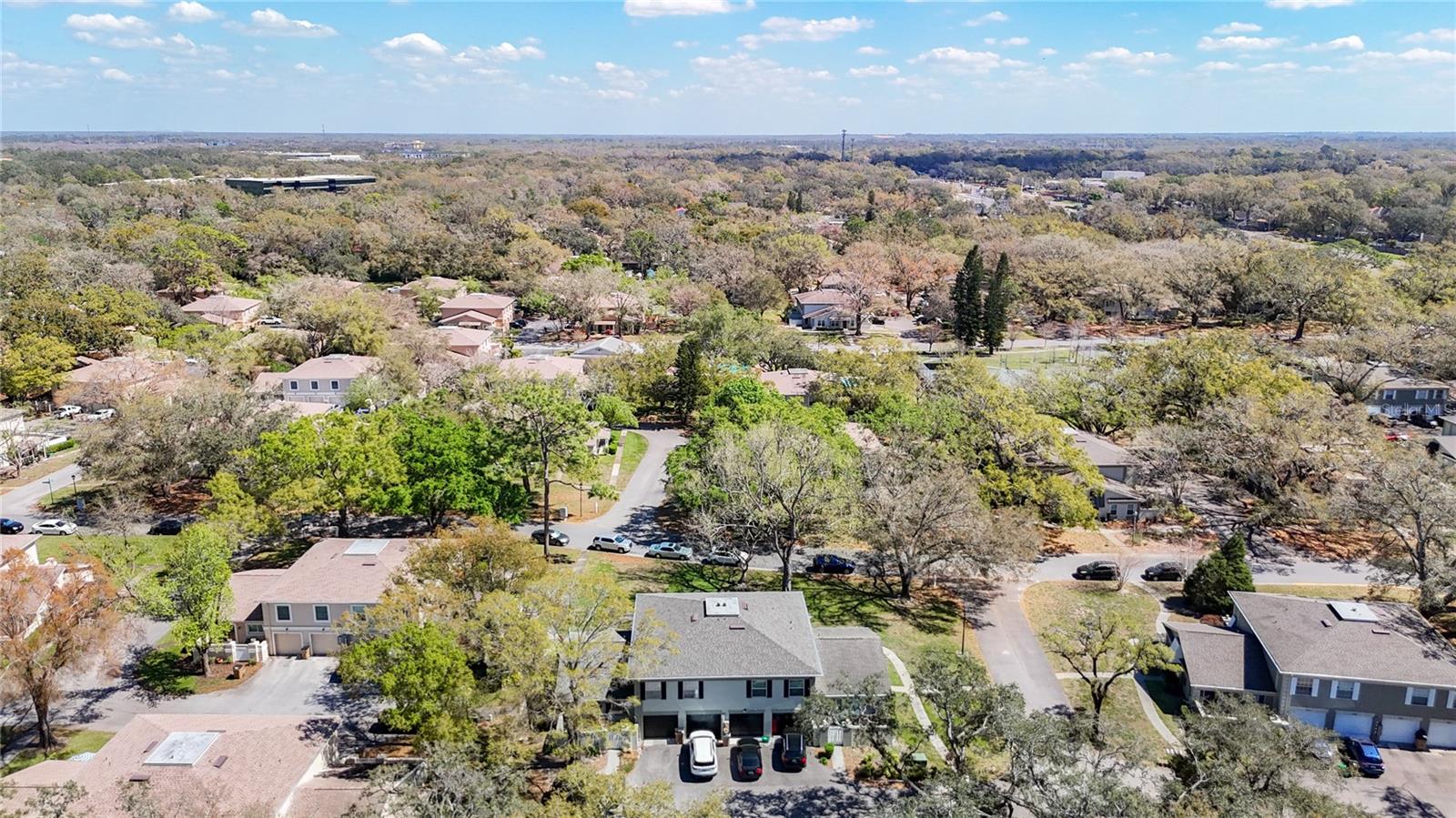 Aerial view of community