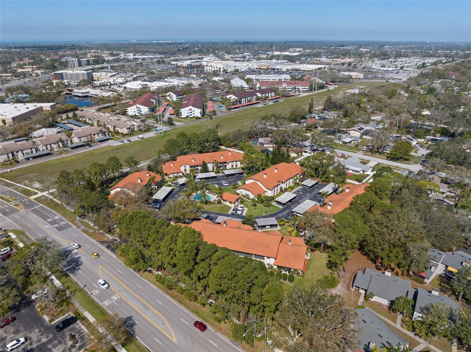 aerial view west