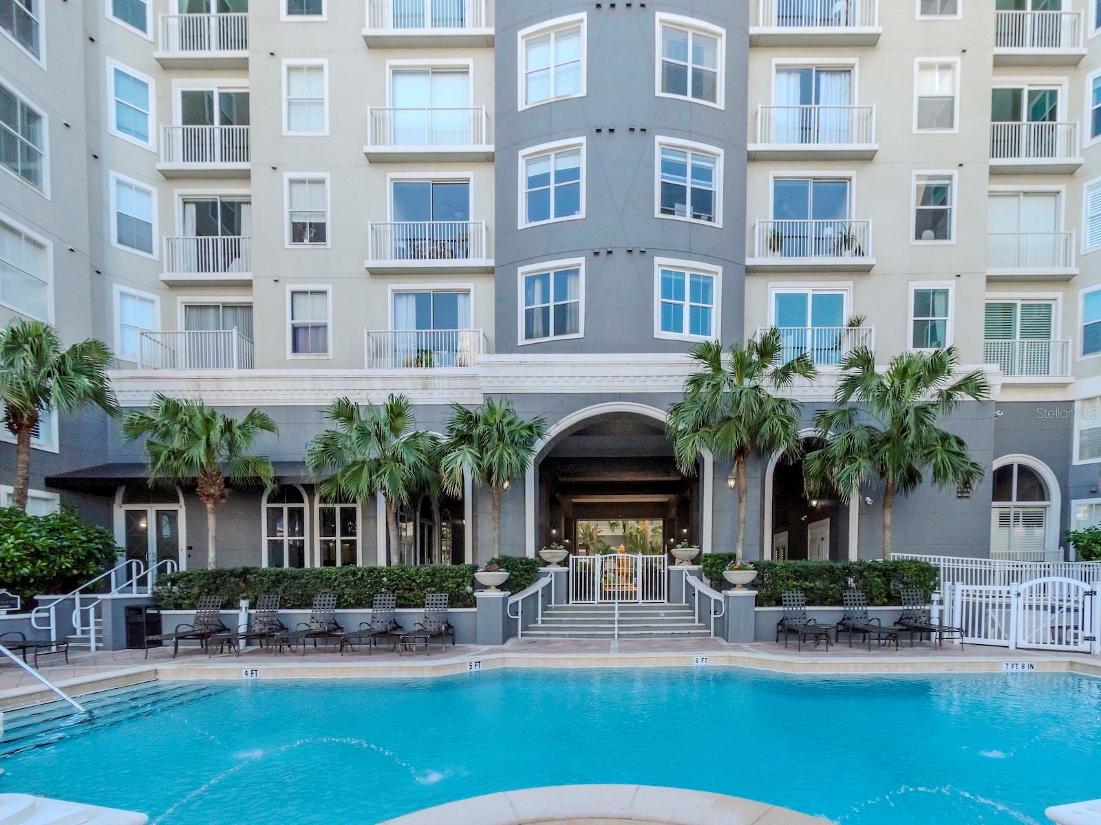 Pool and lounging area