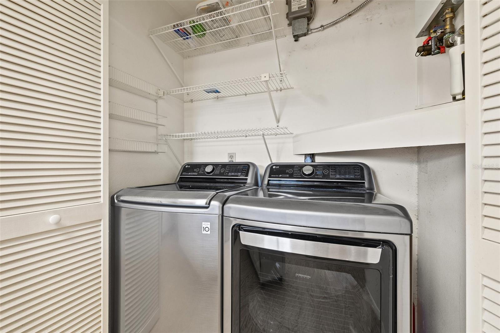 In-unit laundry closet