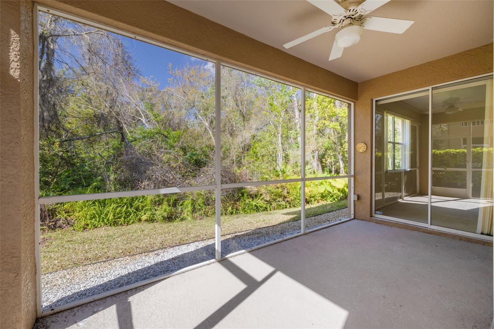 Screened lanai overlooks conservation!