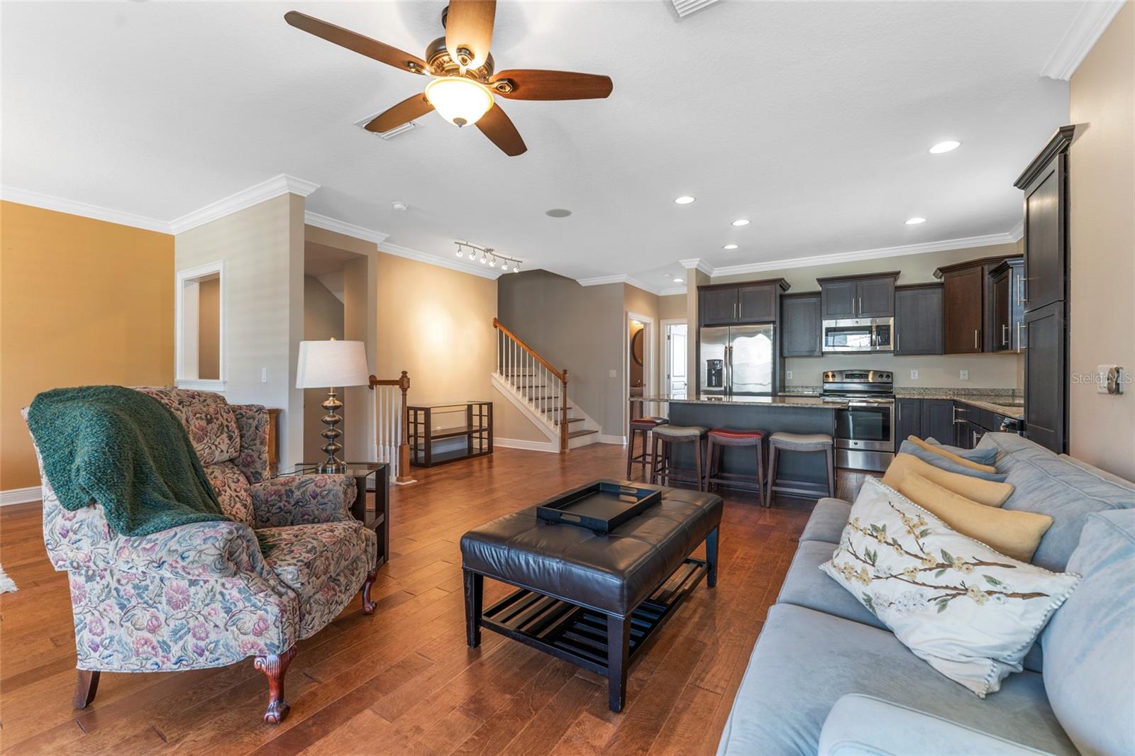 living room towards kitchen