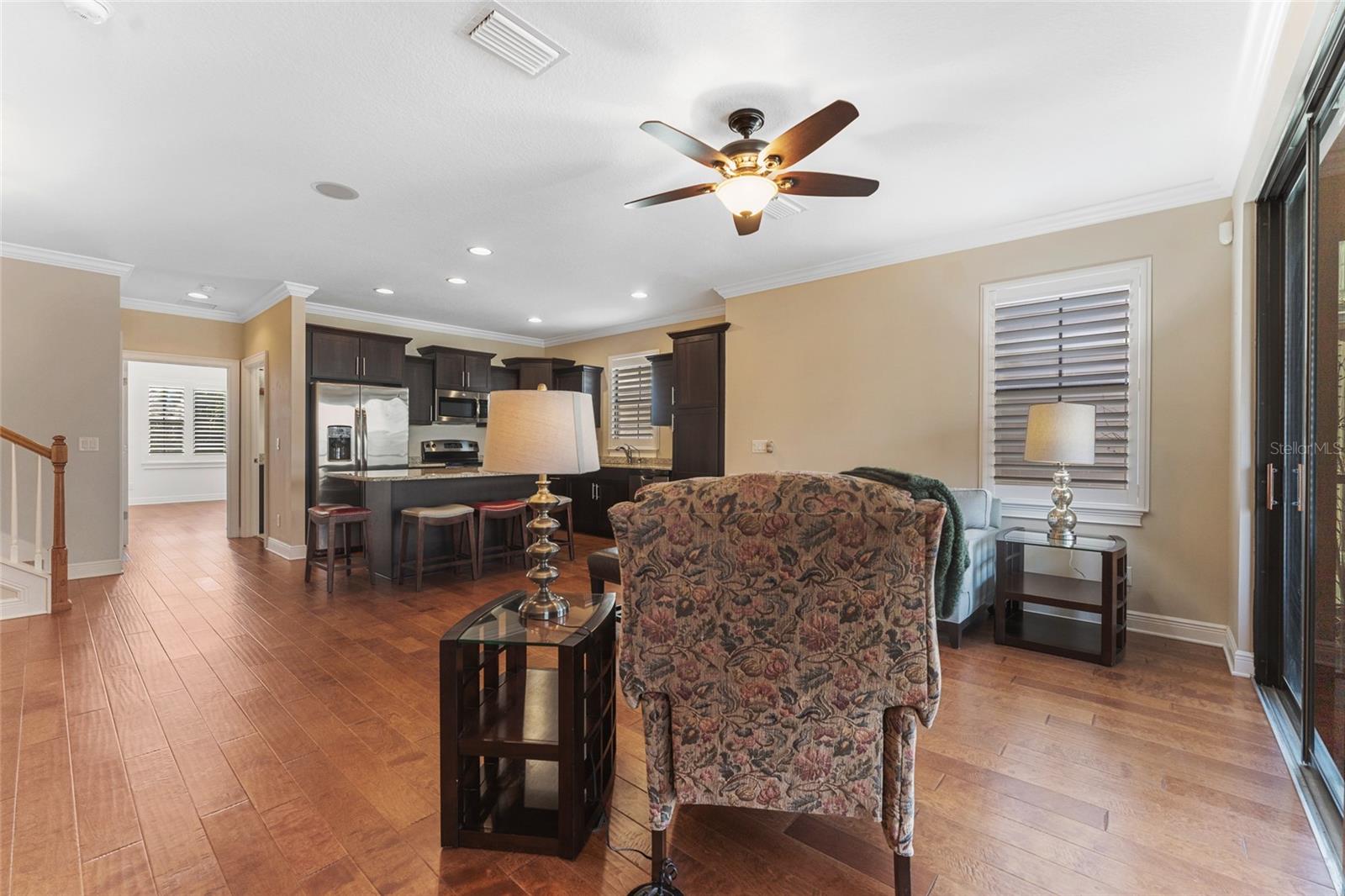 living room towards kitchen