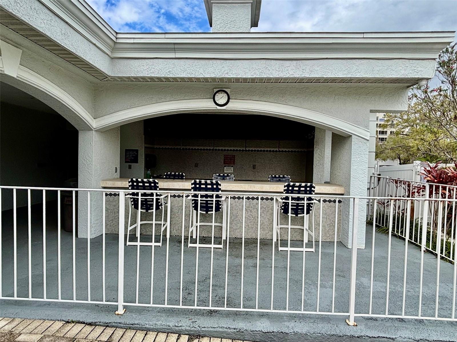 Bar by the clubhouse grills.