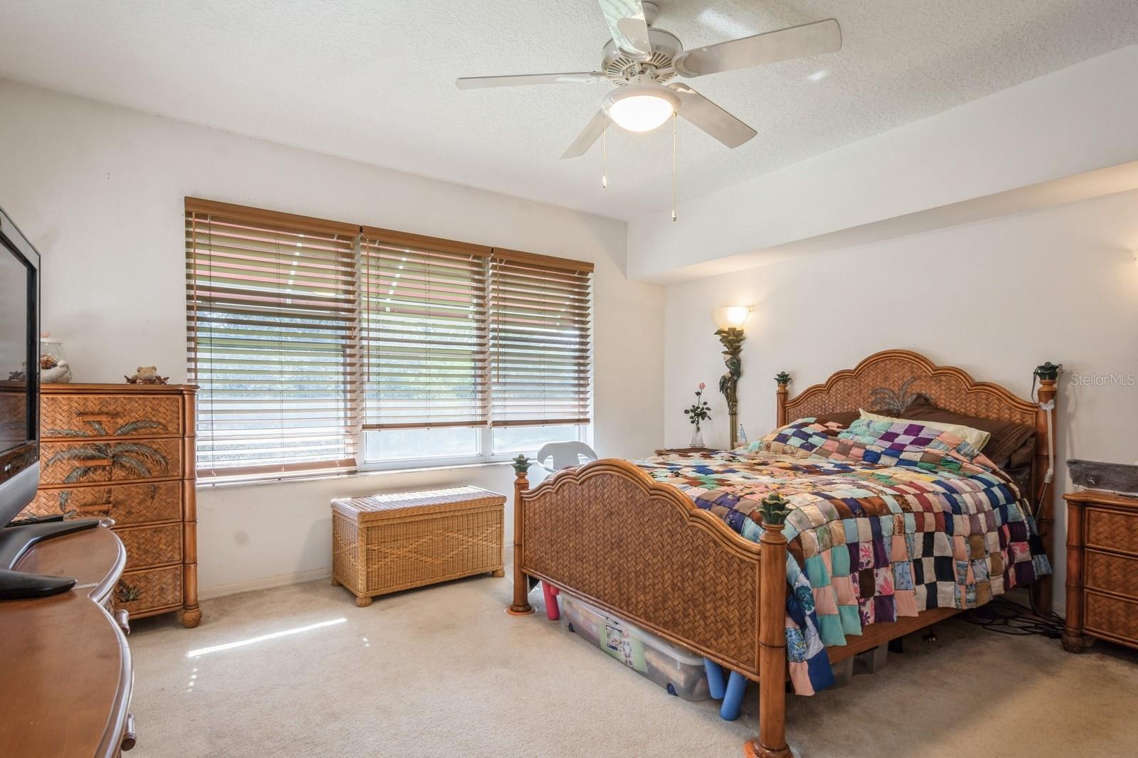 Bright primary bedroom with lots of natural light